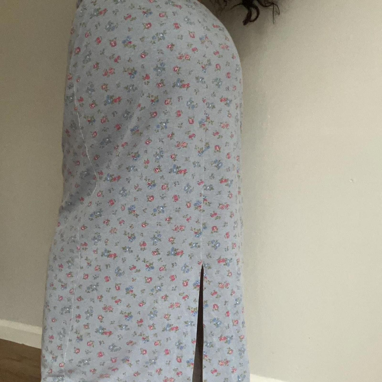 Other Blue floral maxi skirt with drawstring waist #fairycore Size 32" / US 10 / IT 46 - 4 Thumbnail