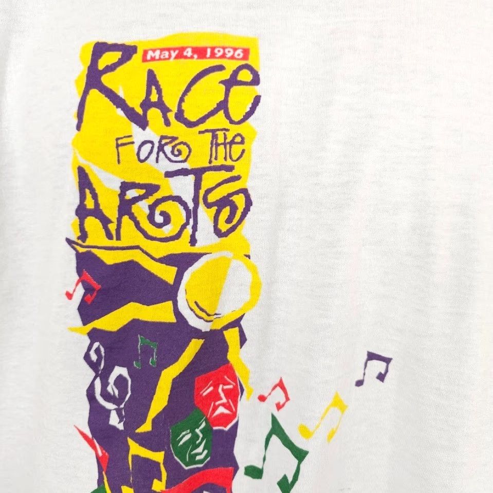 Fruit Of The Loom VINTAGE Fruit of the Loom T-Shirt Mens Large White 90s 1996 Luzerne County Race For The Arts 10K Music runner running Shirt Mens Size US L / EU 52-54 / 3 - 3 Thumbnail