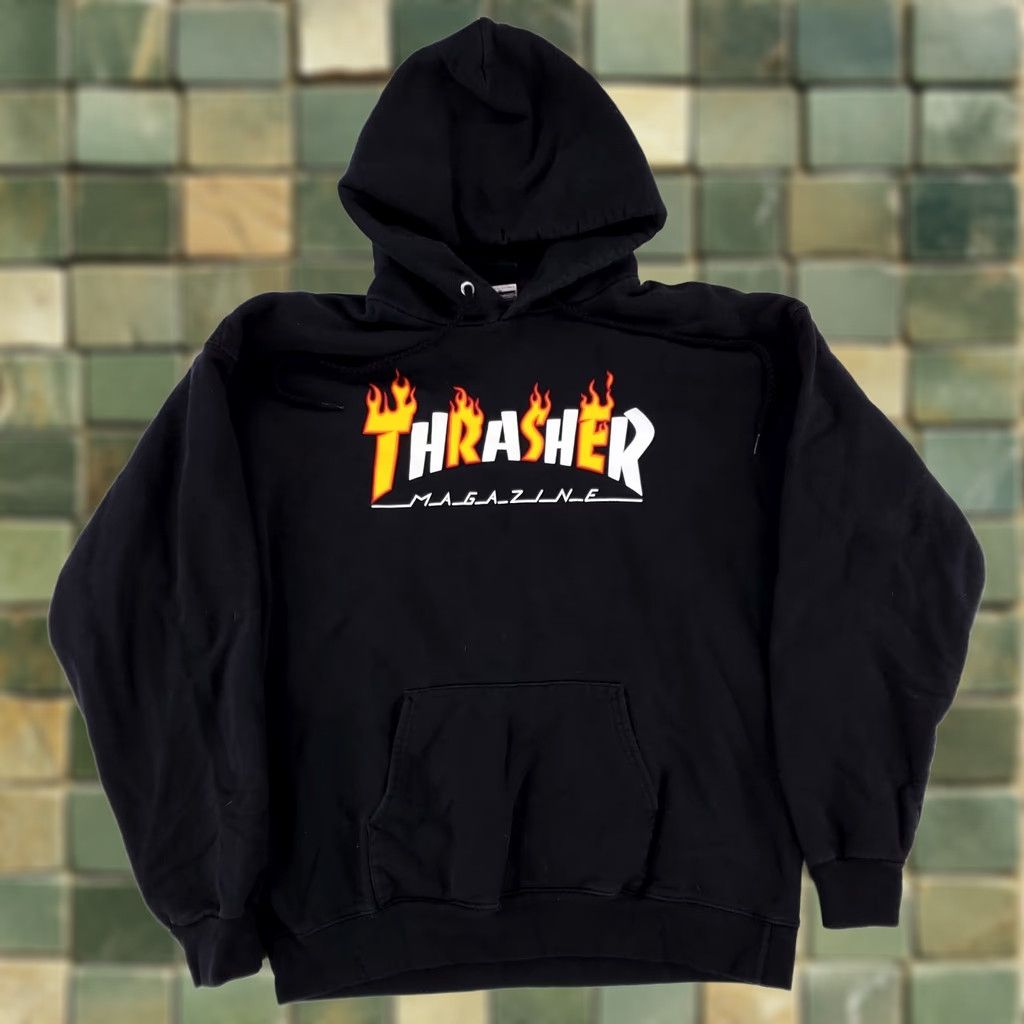 Thrasher Thrasher Hoodie Black Mens M Kangaroo Pouch Drawstring Pullover Shirt Size US M / EU 48-50 / 2 - 1 Thumbnail