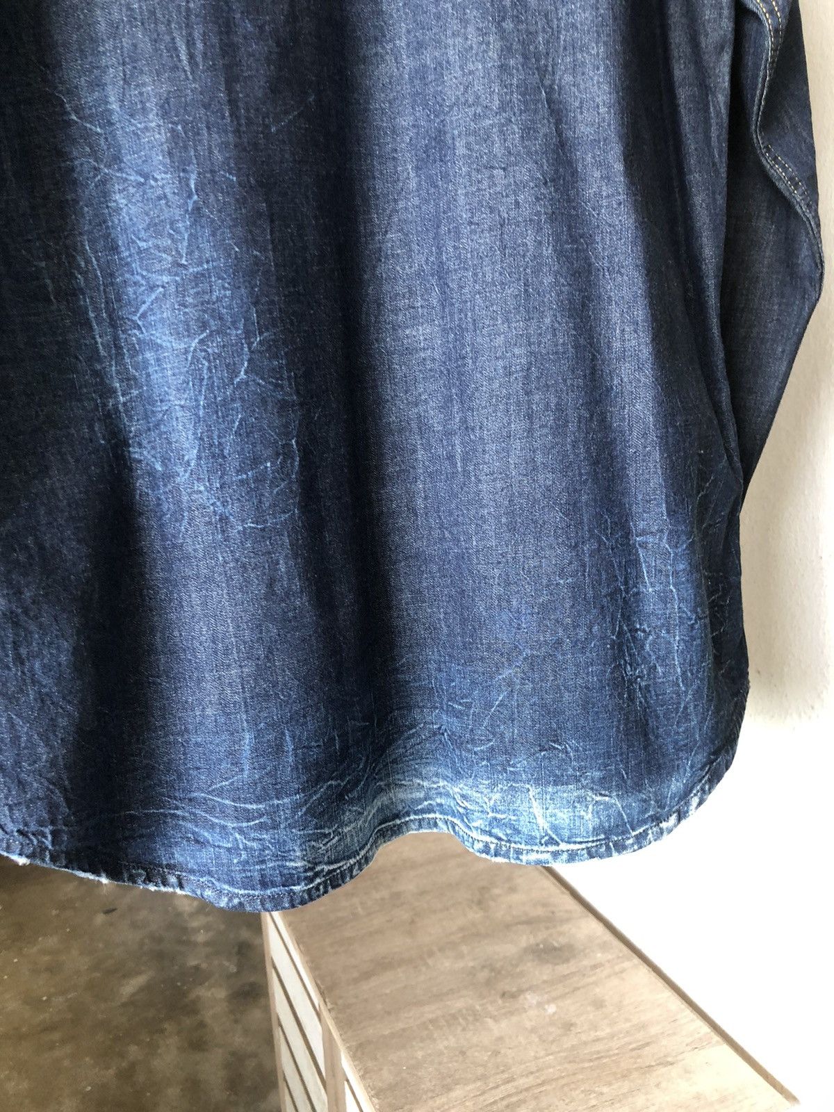 Diesel Rare🔥 Diesel Industries Distressed Punk Western Denim Shirt Size US XL / EU 56 / 4 - 18 Thumbnail