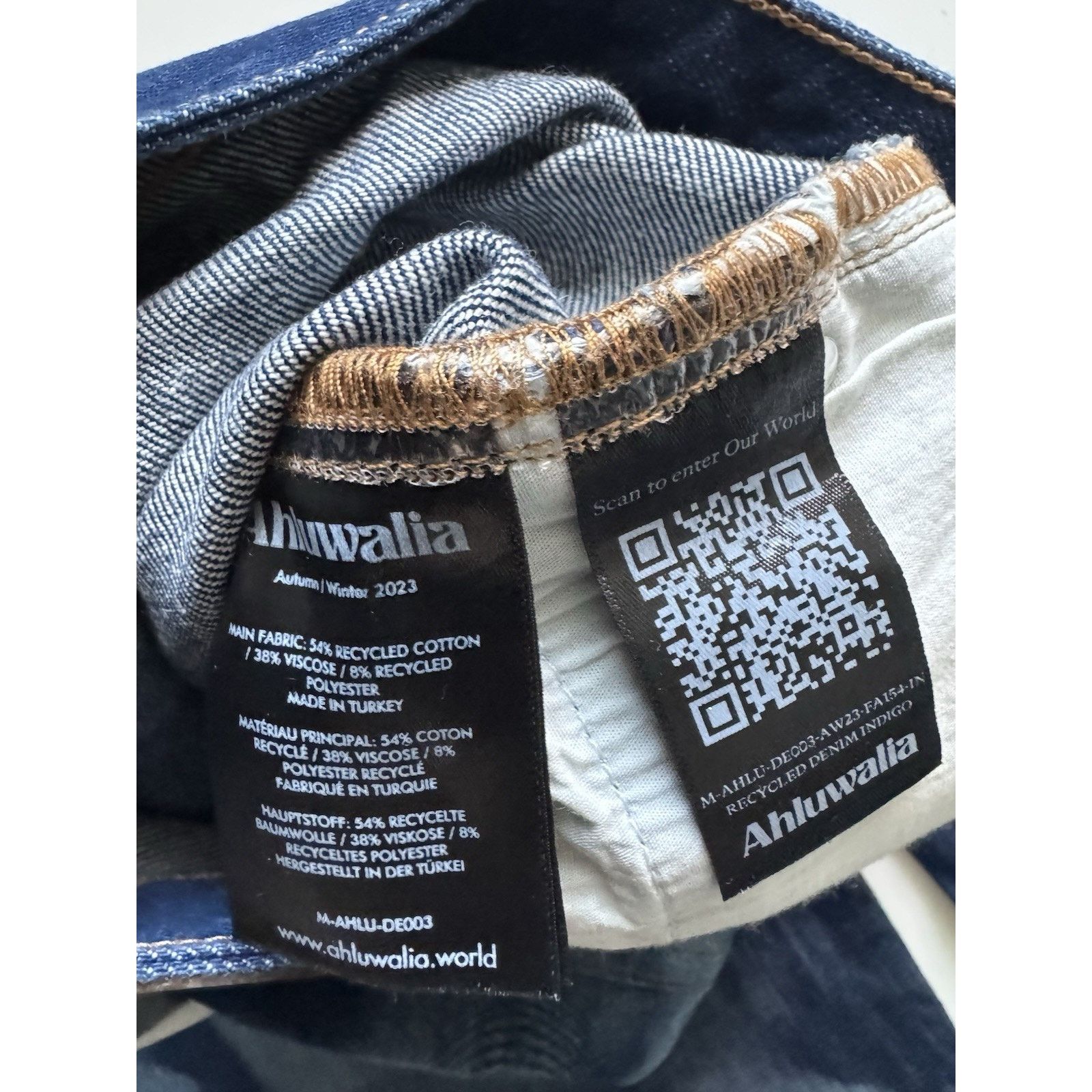Ahluwalia Ahluwalia Signature Low Rise Jeans Size 34 Recycled Denim Size US 34 / EU 50 - 6 Thumbnail