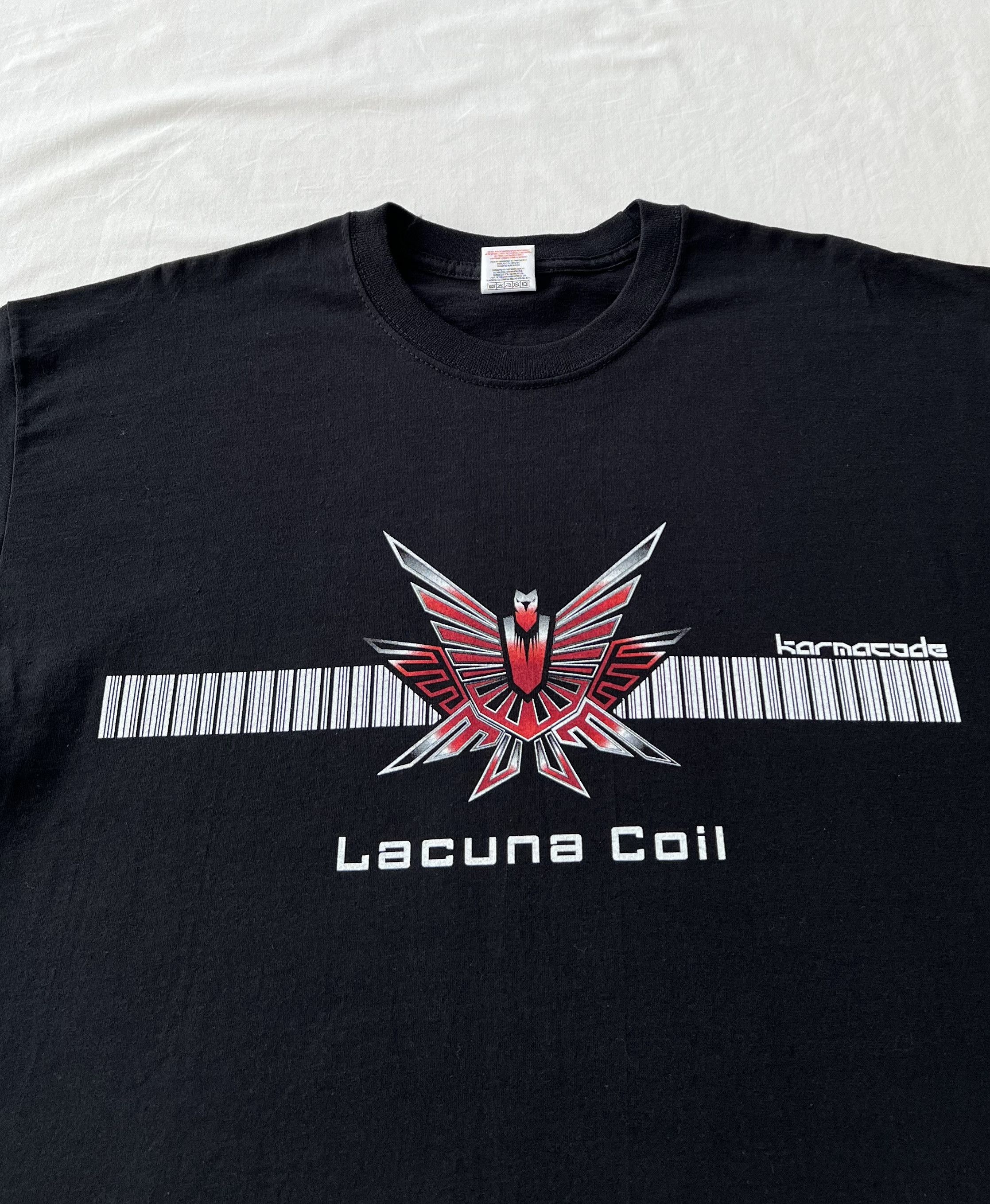 Band Tees Vintage 2000s Lacuna Coil Karmacode Metal Band Black T-shirt Size US L / EU 52-54 / 3 - 3 Thumbnail