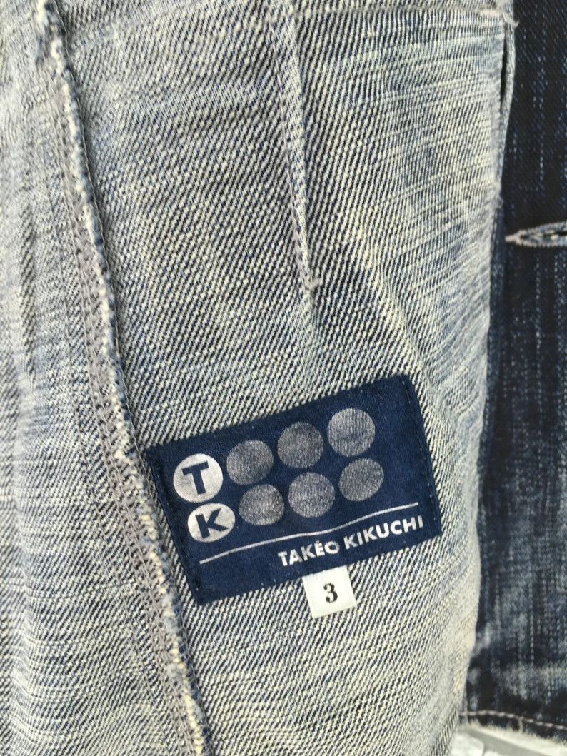 90s Takeo Kikuchi distressed denim workwear jacket