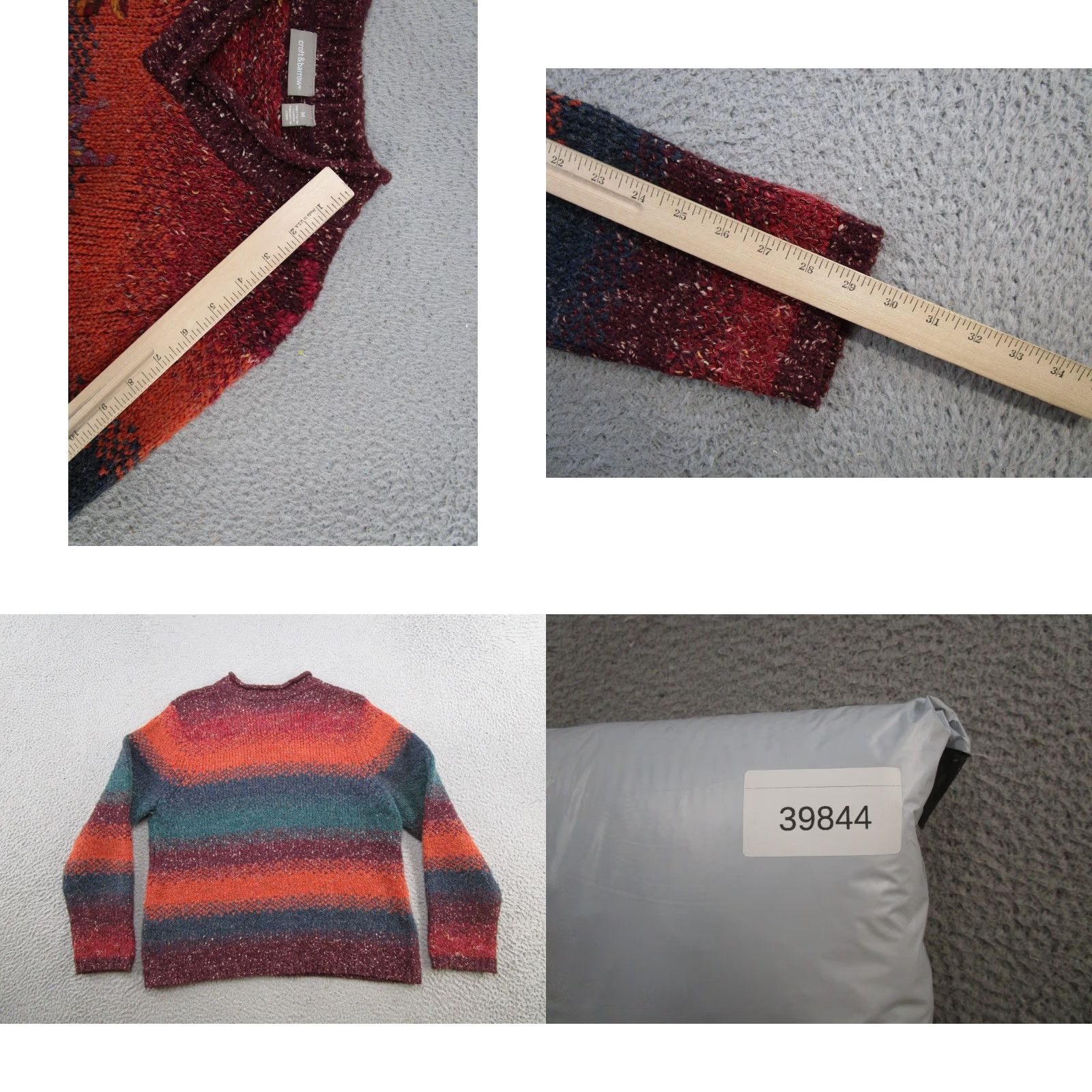 Barrow Croft Striped Embroidered Wool Blend Knit Sweater Womens Size M Size M / US 6-8 / IT 42-44 - 8 Thumbnail