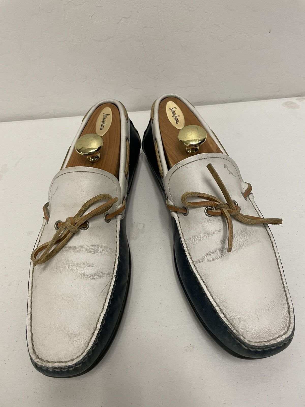 Salvatore Ferragamo Colorblock Boat Shoe Driver Size US 9.5 / EU 42-43 - 2 Thumbnail