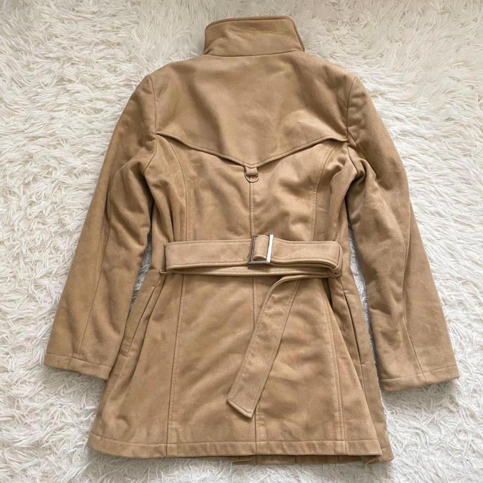 Other Whimsy core preppy style beige slim suede coat / jacket Size S / US 4 / IT 40 - 2 Thumbnail