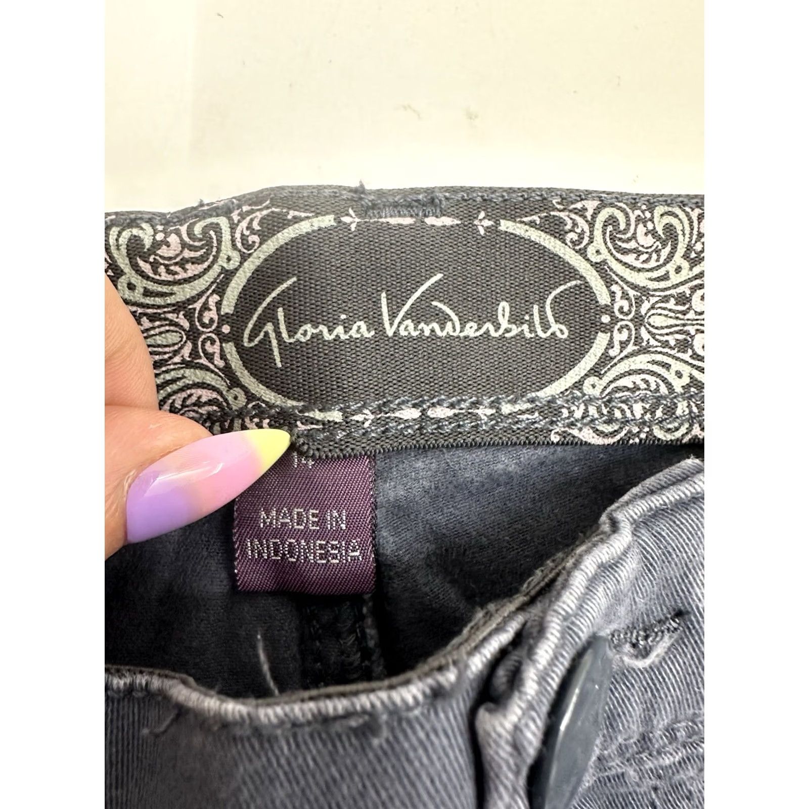 Gloria Vanderbilt Gloria Vanderbilt Womens Jeans Size 14 Denim Kahki Dress Pants Blue Stretch Regular Straight Pocket Zipper Button 27.5in Inseam Womens Size 36" / US 14 / IT 50 - 3 Thumbnail