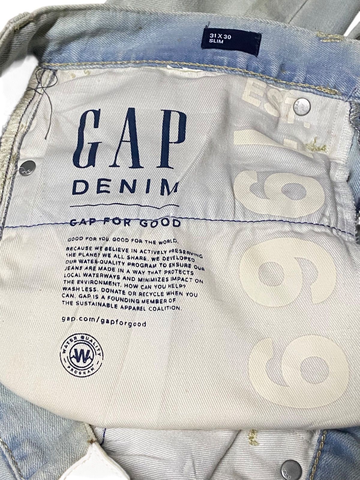 Gap Vintage Gap Denim 1969 Rusty Distressed Slim Soft Jeans Size US 32 / EU 48 - 15 Thumbnail
