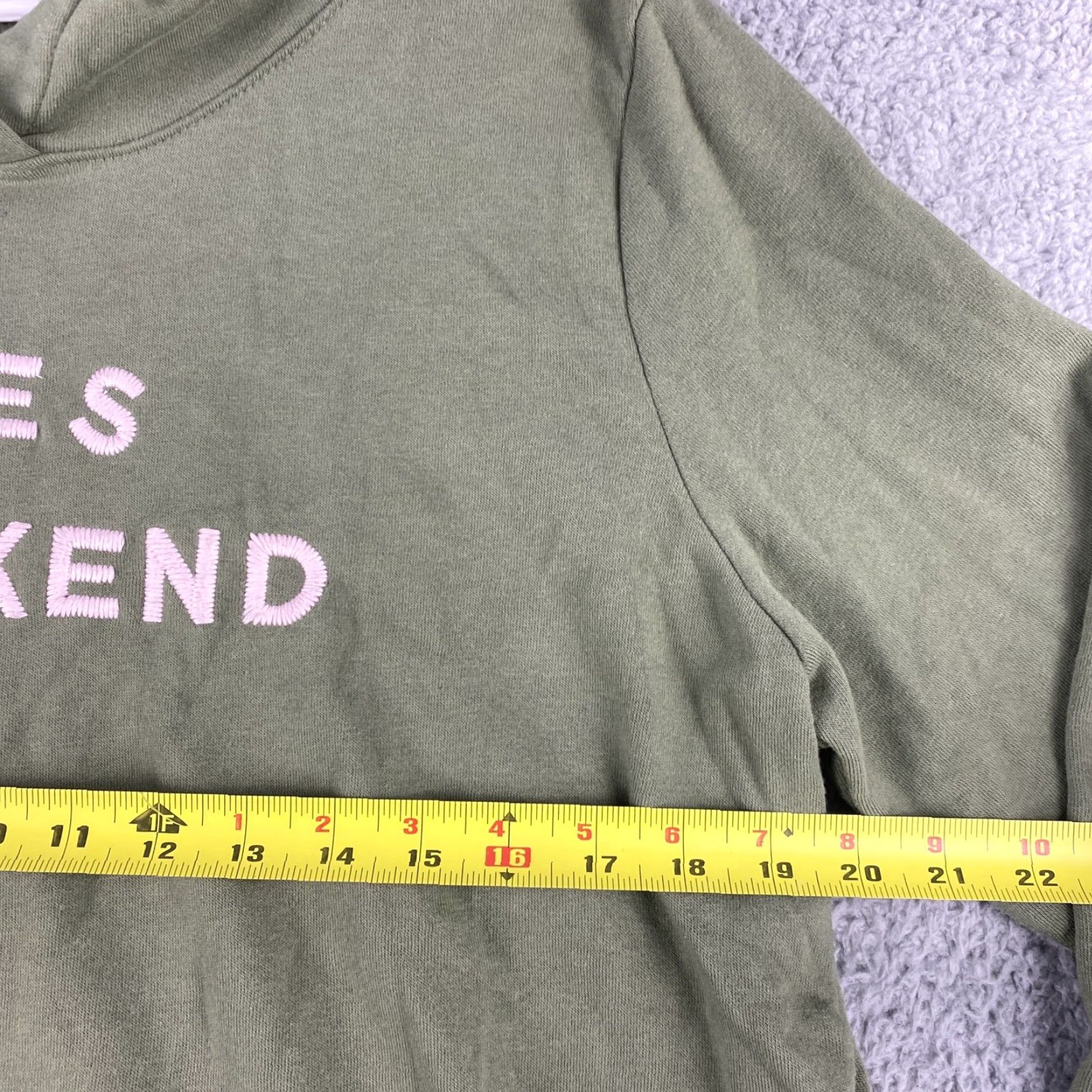 Old Navy Old Navy Women's Athletic Hooded Sweatshirt Size L Green Fleece Pullover Spring Fall Winter Size L / US 10 / IT 46 - 6 Thumbnail