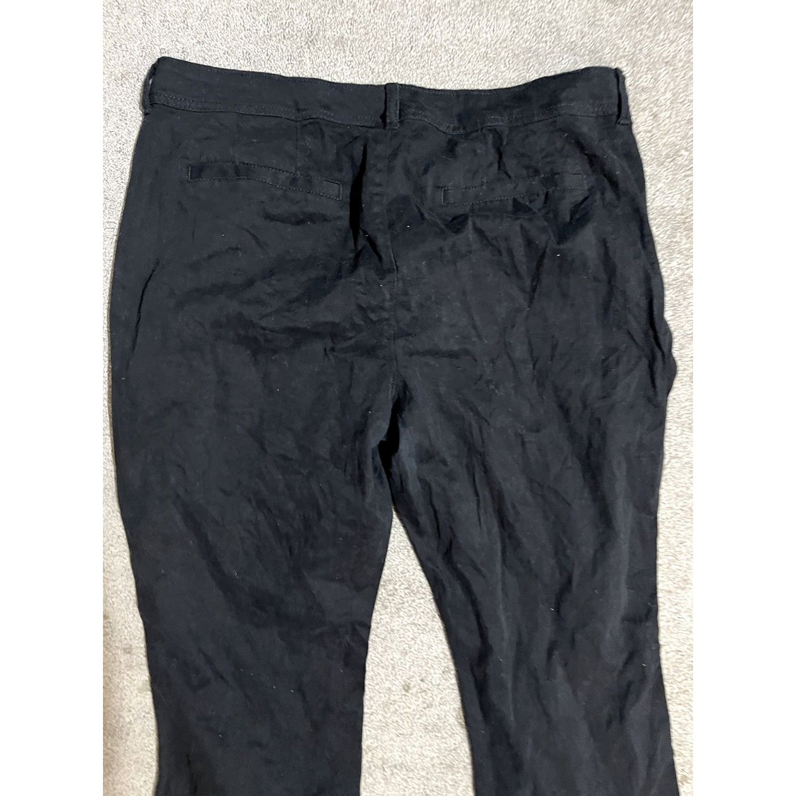 Old Navy Old Navy Pants Black Denim Straight Leg Flat Front 14 Womens Casual Formal 29in Inseam 100% Cotton Size 36" / US 14 / IT 50 - 4 Thumbnail