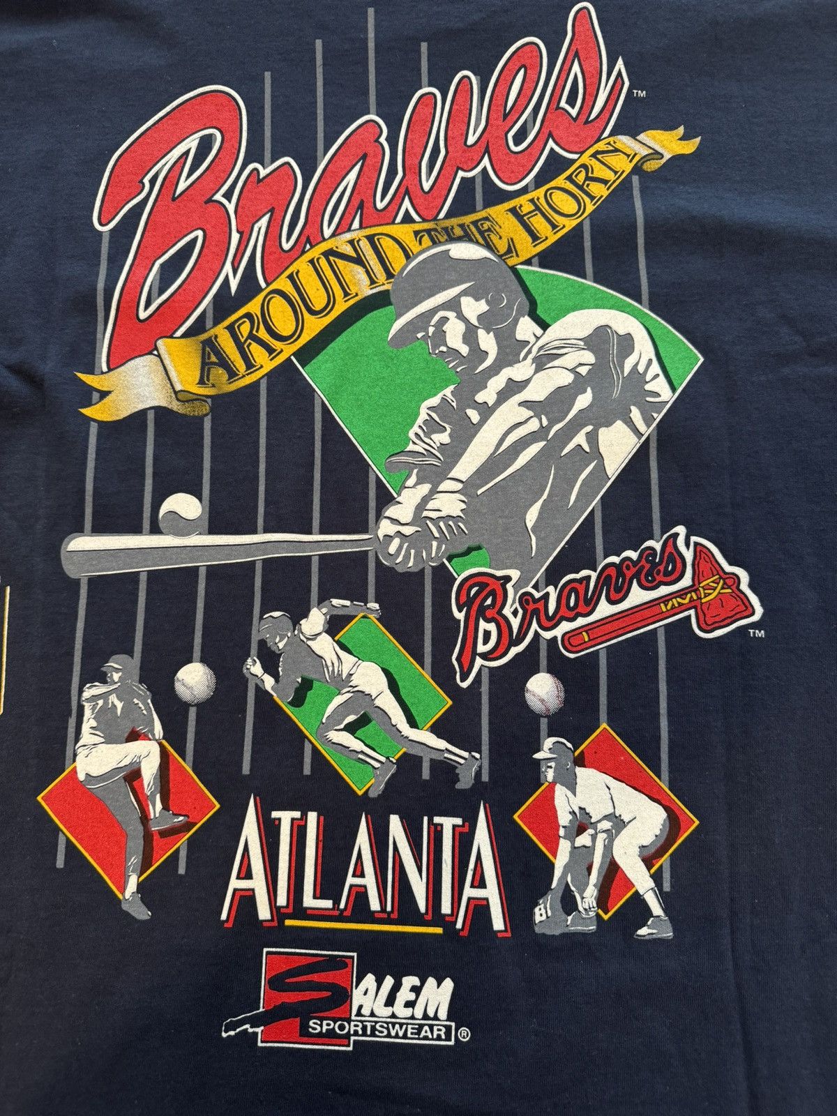 Vintage Vintage 1992 Atlanta Braves Salem AOP Wrap Around Size US XL / EU 56 / 4 - 7 Thumbnail