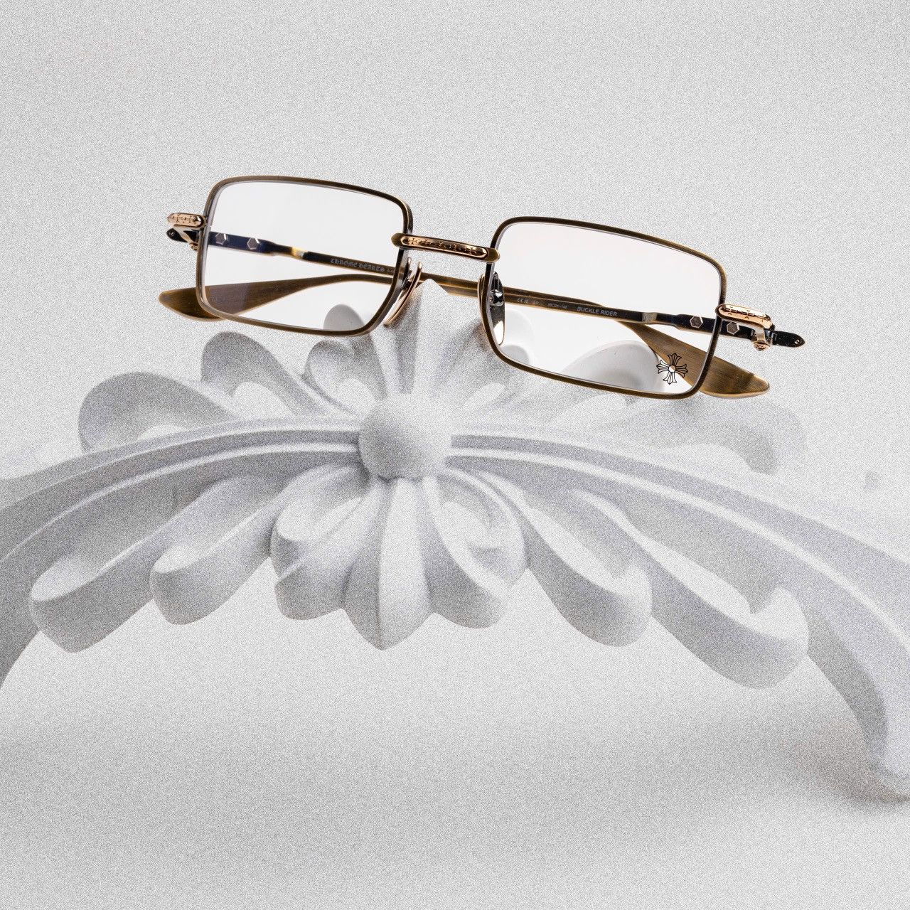Chrome Hearts CHROME HEARTS BUCKLE RIDER ANTIQUE GOLD GLASSES Size ONE SIZE - 6 Thumbnail