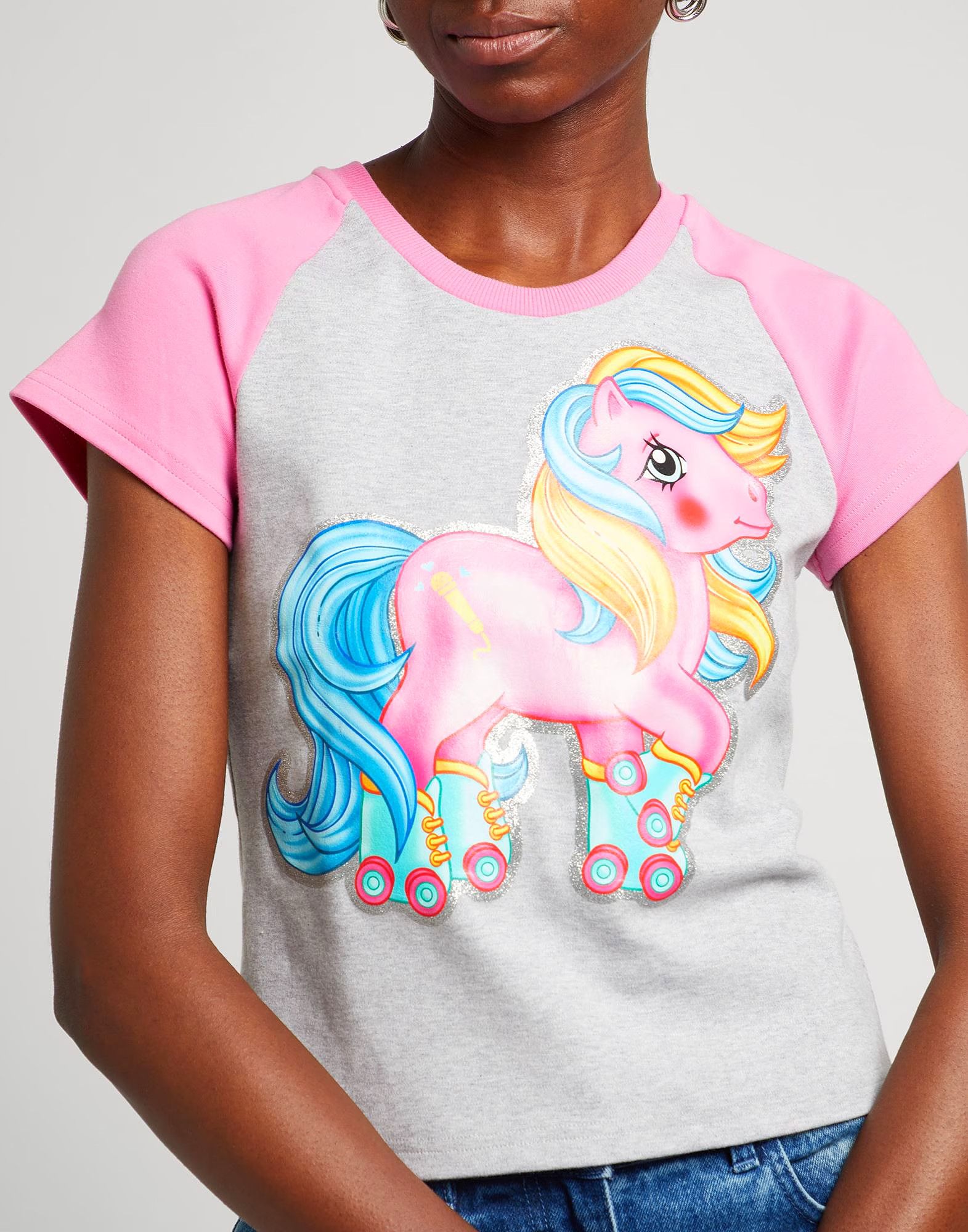 Moschino Moschino Couture SS 2018 My Little Pony Print Gray Top Size XS / US 0-2 / IT 36-38 - 3 Thumbnail