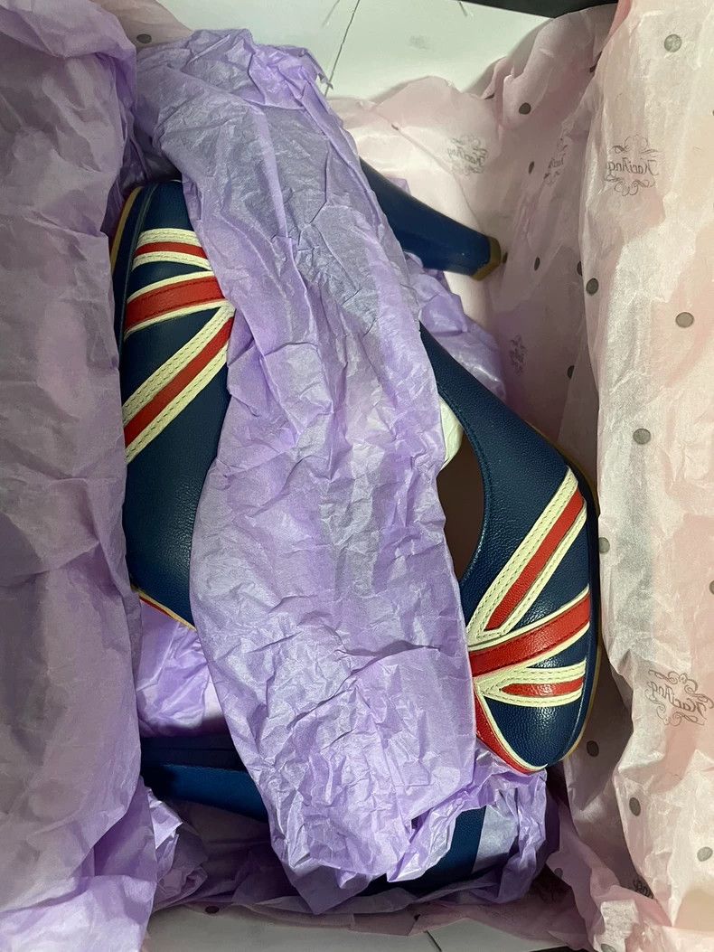 Vivienne Westwood Vivienne Westwood Union Jack Patchwork Cowhide High Heels Size US 5.5 / IT 35.5 - 8 Thumbnail