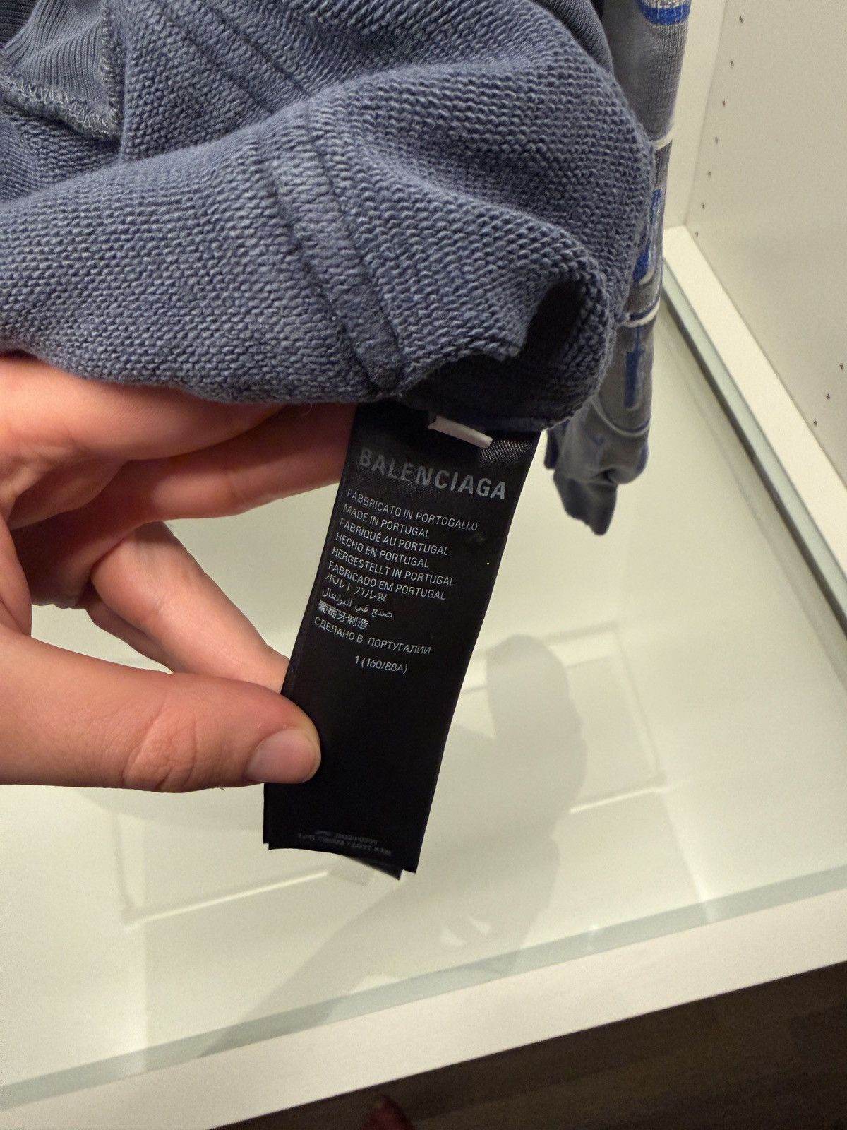 Balenciaga Balenciaga SNBN large fit washed blue hoodie Size US S / EU 44-46 / 1 - 10 Thumbnail