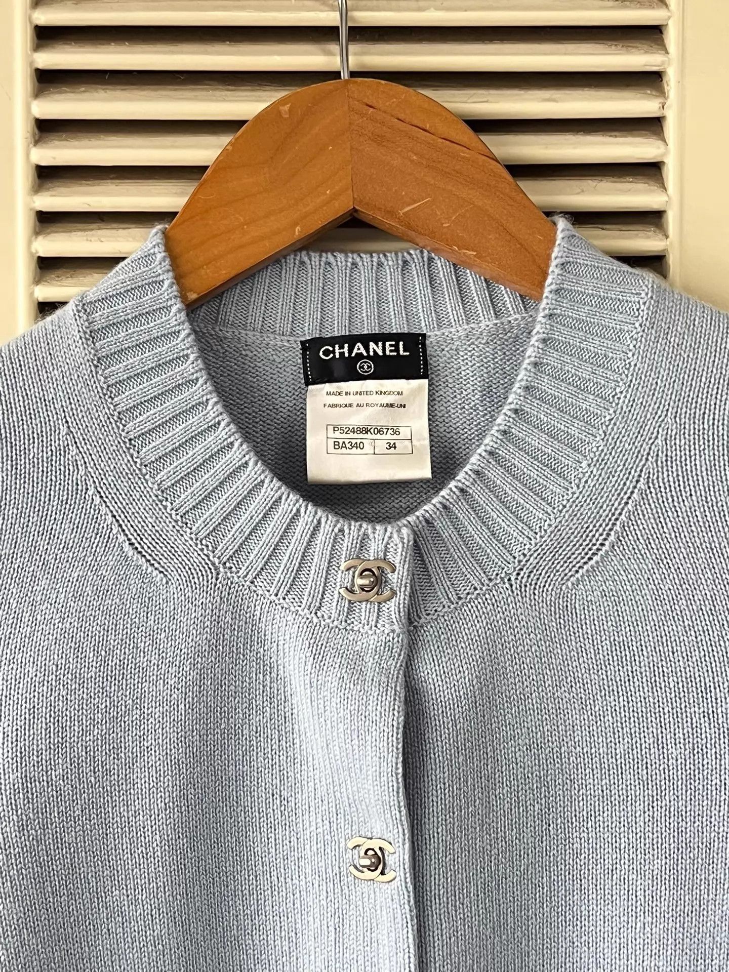Chanel Chanel Baby Blue Schoolbag Buckle Cardigan 34 Size XS / US 0-2 / IT 36-38 - 3 Thumbnail