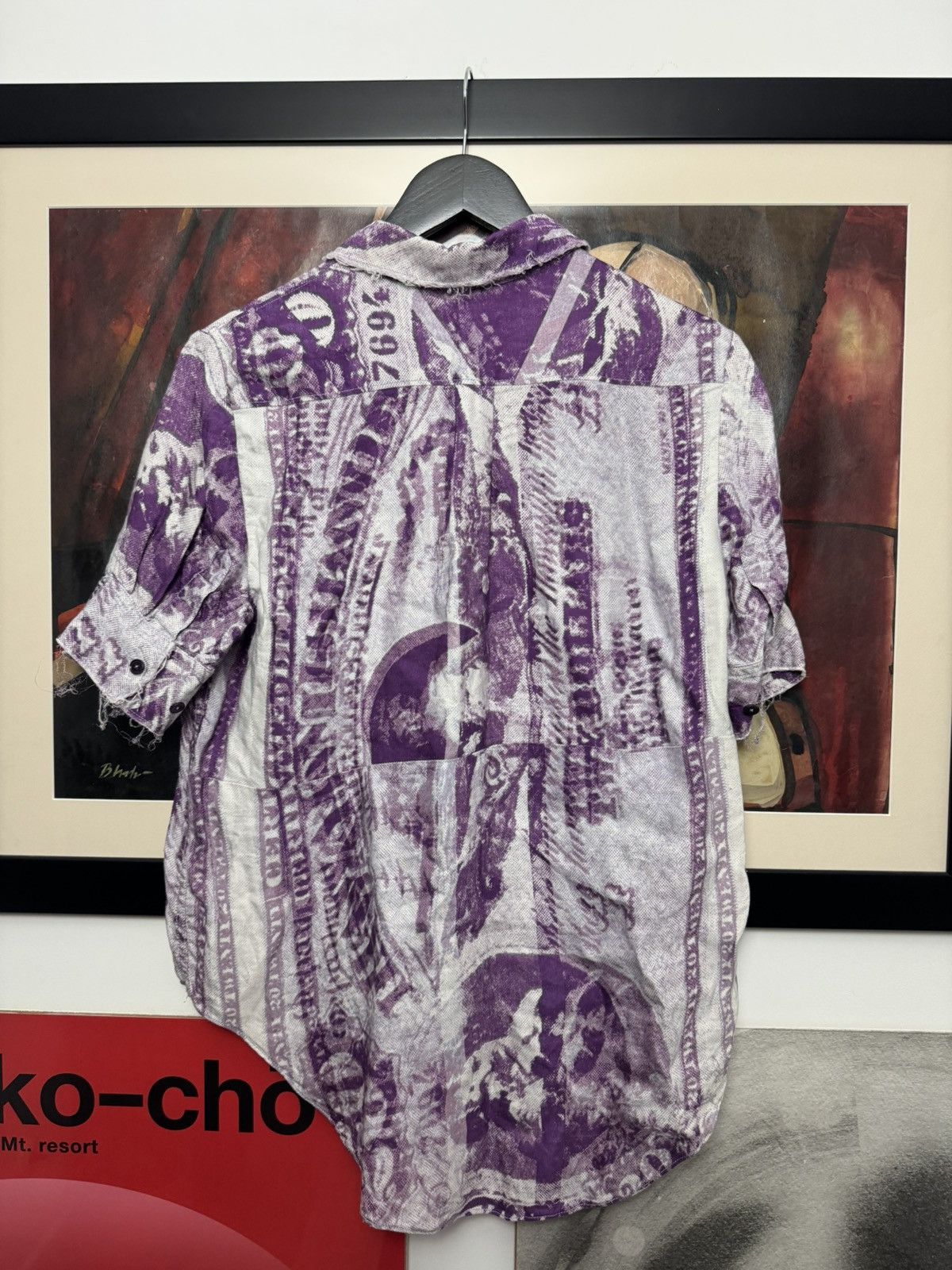 Acne Studios Acne Studios Currency Money Print Vintage Shirt Streetwear Size US M / EU 48-50 / 2 - 2 Thumbnail