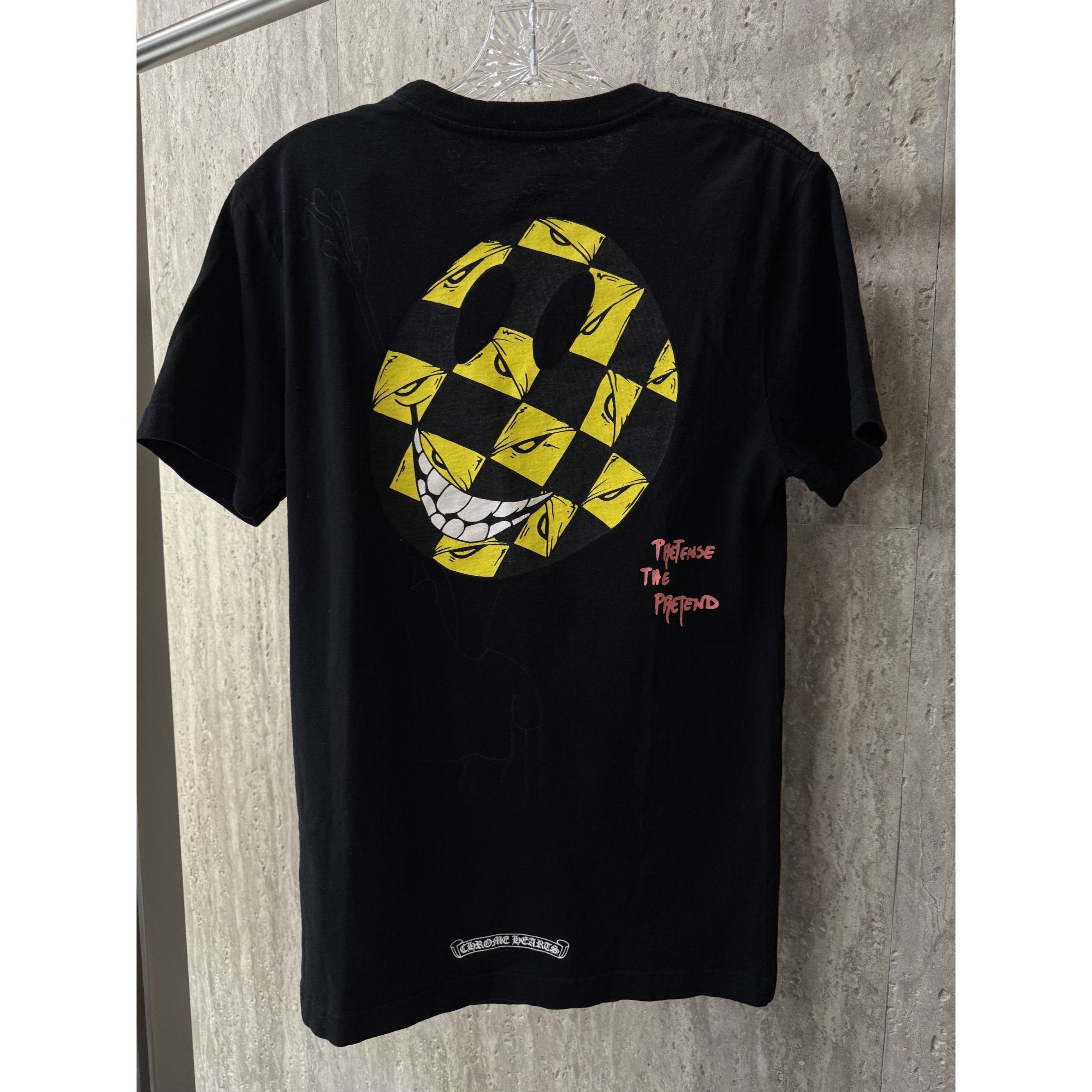 Chrome Hearts Chrome Hearts Black Graphic Tee W/ Pocket & Smile Design Bac Size S / US 4 / IT 40 - 2 Thumbnail