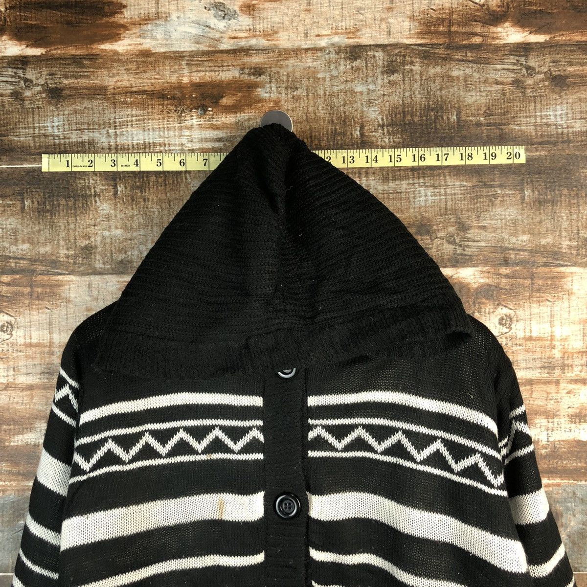 Homespun Knitwear × Japanese Brand Putietal art Black Hoodie Knitwear #A1260 Size US L / EU 52-54 / 3 - 4 Thumbnail