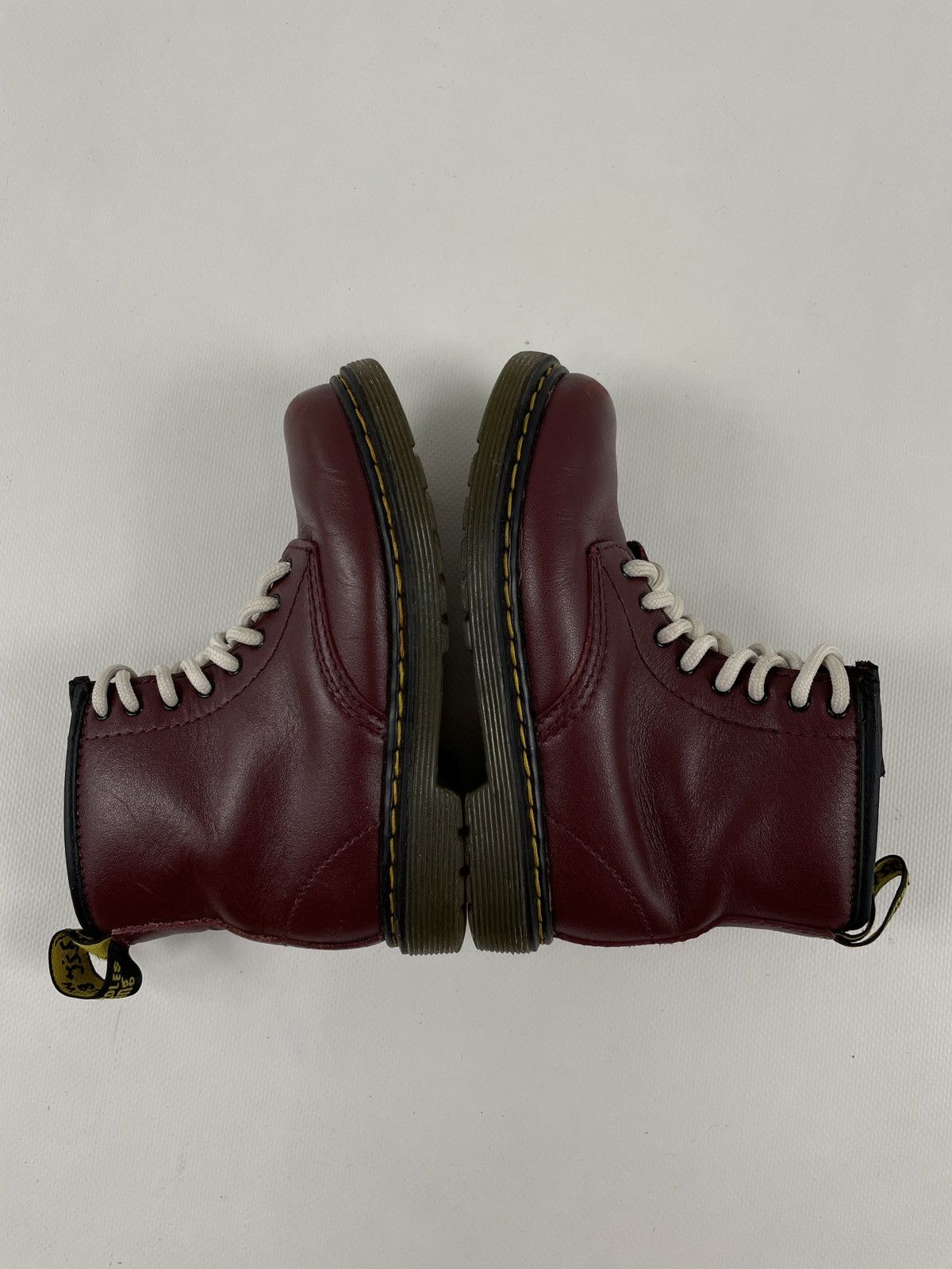 Children of the discordance × Dr. Martens × Red Wing Unisex DR.MARTENS Brooklee 1460 Leather Cherry Zip High-Top Boots Kids UK9 US 10 Size US 4 / IT 34 - 14 Thumbnail
