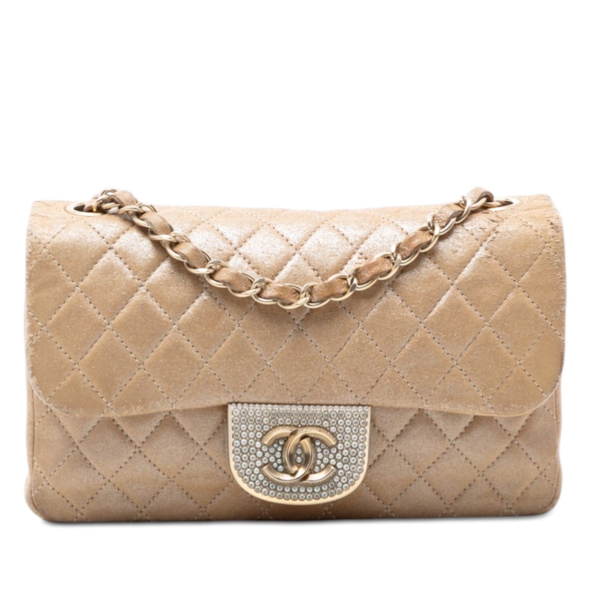 Chanel Small Quilted Iridescent Lambskin Pearl CC Crystal Flap Size ONE SIZE - 1 Thumbnail
