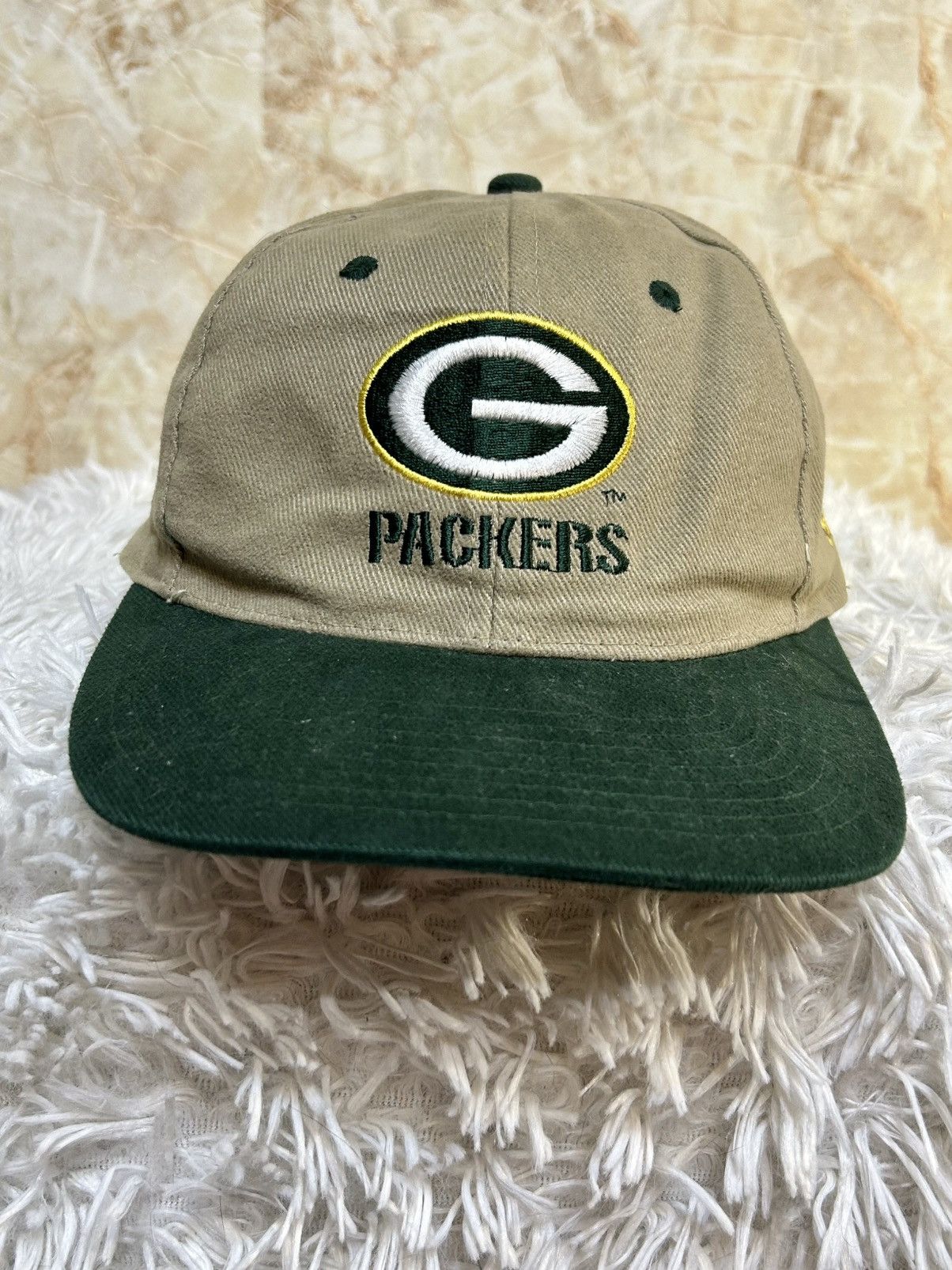 NFL NWT VINTAGE Gameday Green Bay Packers NFL Beige SnapBack Hat Size ONE SIZE - 2 Thumbnail