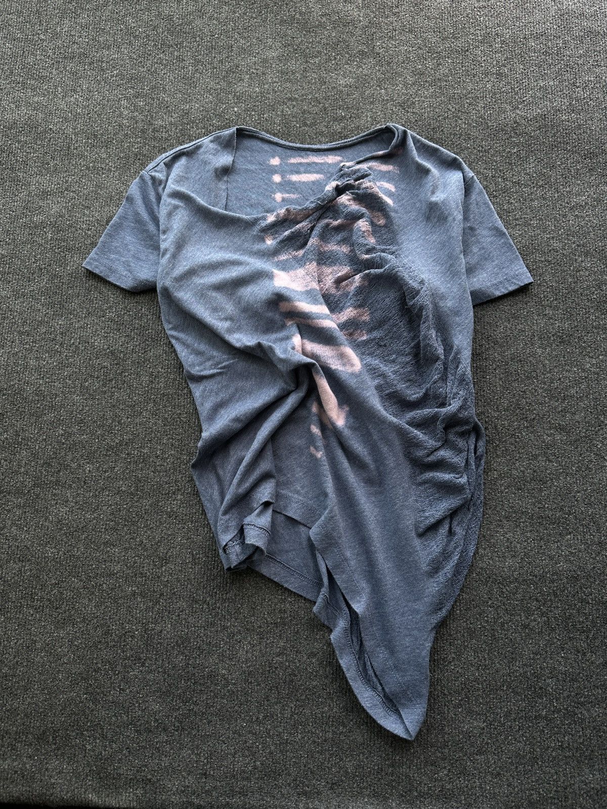 Other OPIUM 🚨 RAQUEL ALLEGRA BASIC LINE BLUE OPIUM DISTRESSED TEE Size M / US 6-8 / IT 42-44 - 1 Thumbnail