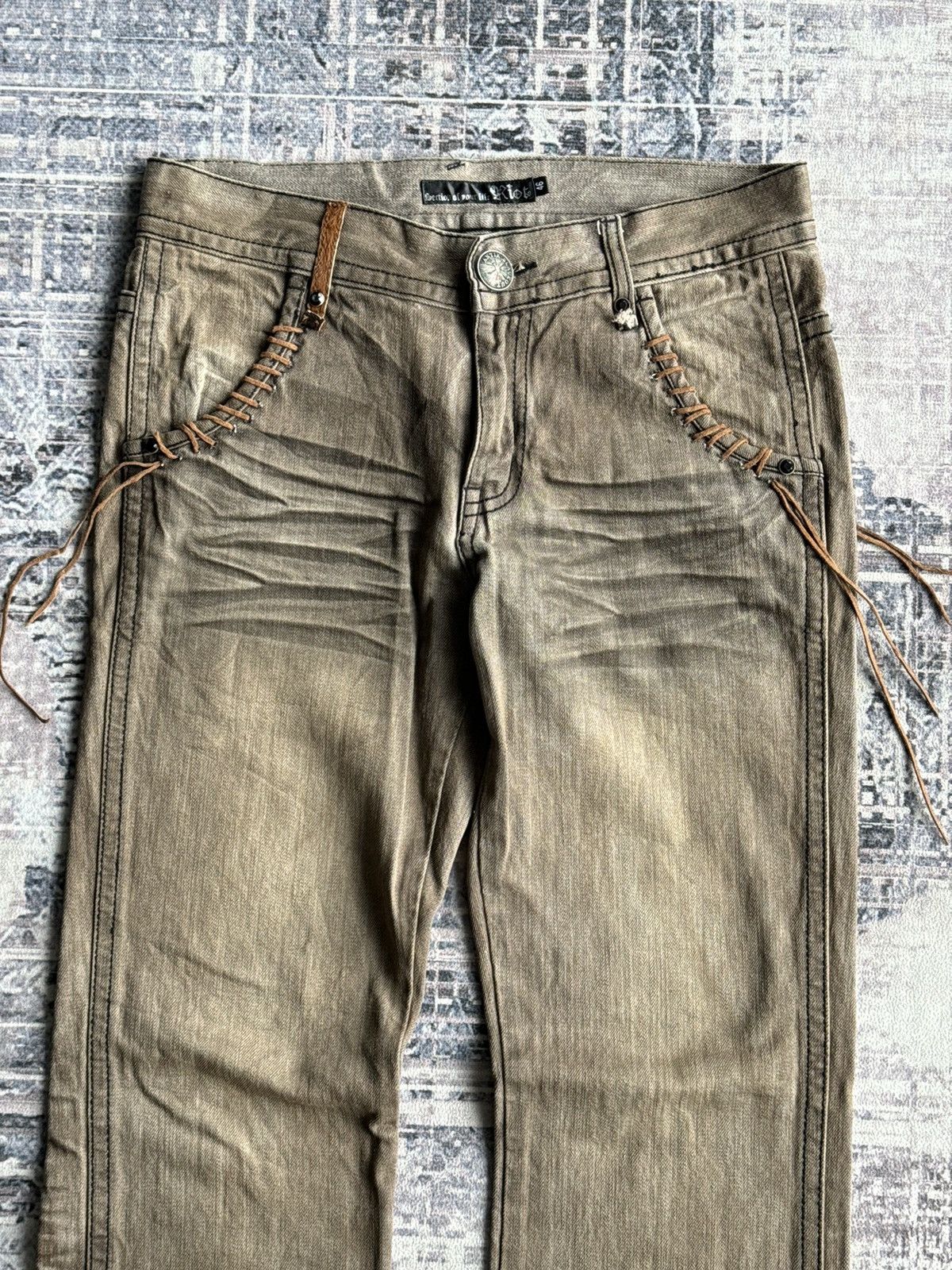 Japanese Brand RIOT Section of Pure Life Punk Flared Denim Size US 32 / EU 48 - 3 Thumbnail