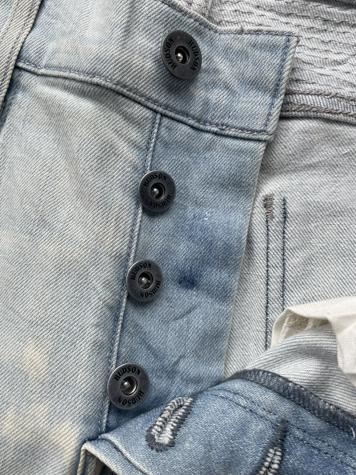 Hudson Hudson Skinny Biker Faded & Distresed Size US 34 / EU 50 - 19 Thumbnail