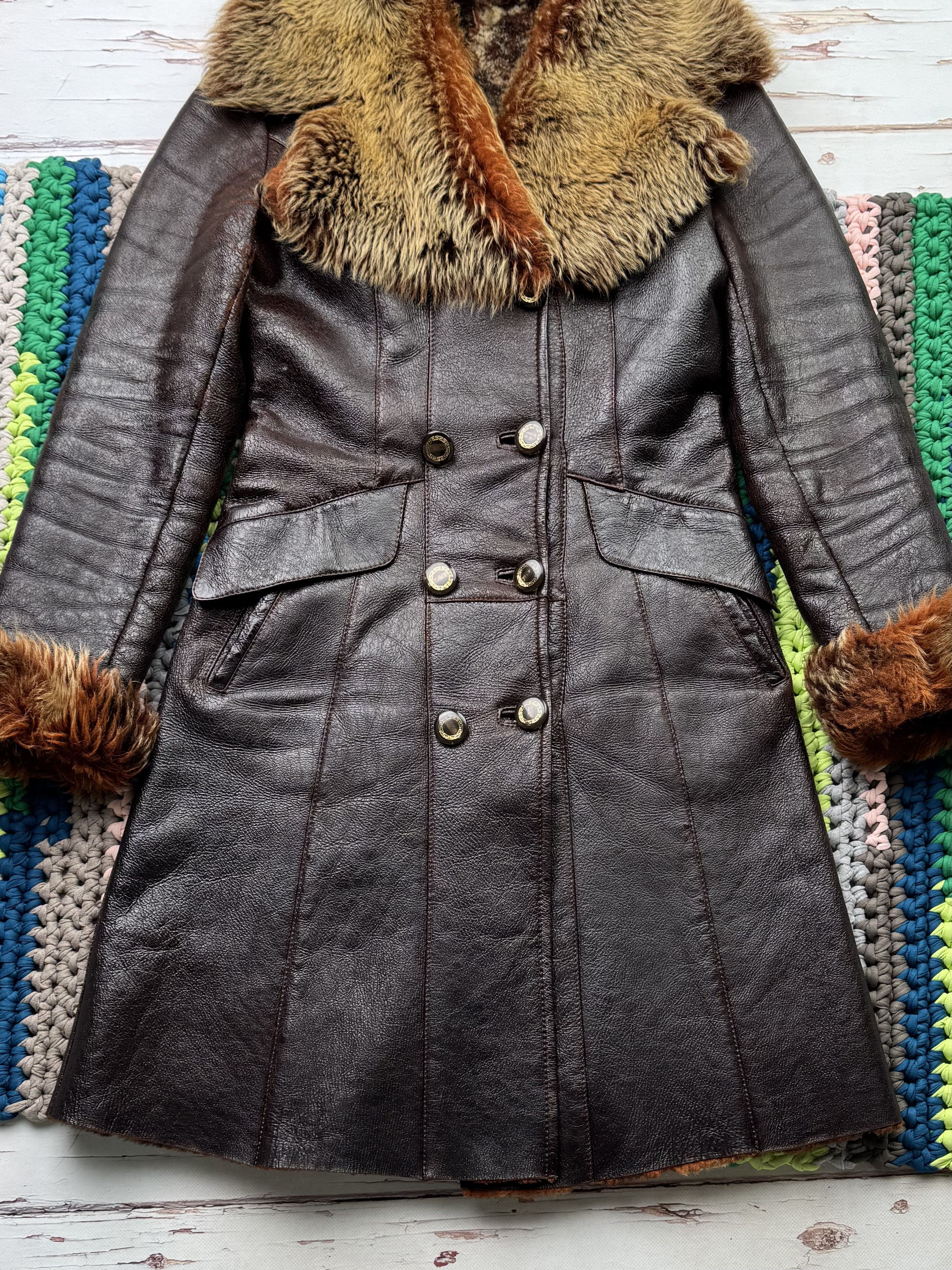 Vintage Vintage Real Sheepskin Coat (ET1)(D15) Size S / US 4 / IT 40 - 4 Thumbnail