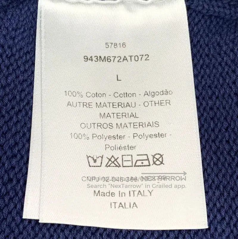 Dior Dior Men's Blue Cotton Sweater . Size US L / EU 52-54 / 3 - 7 Thumbnail