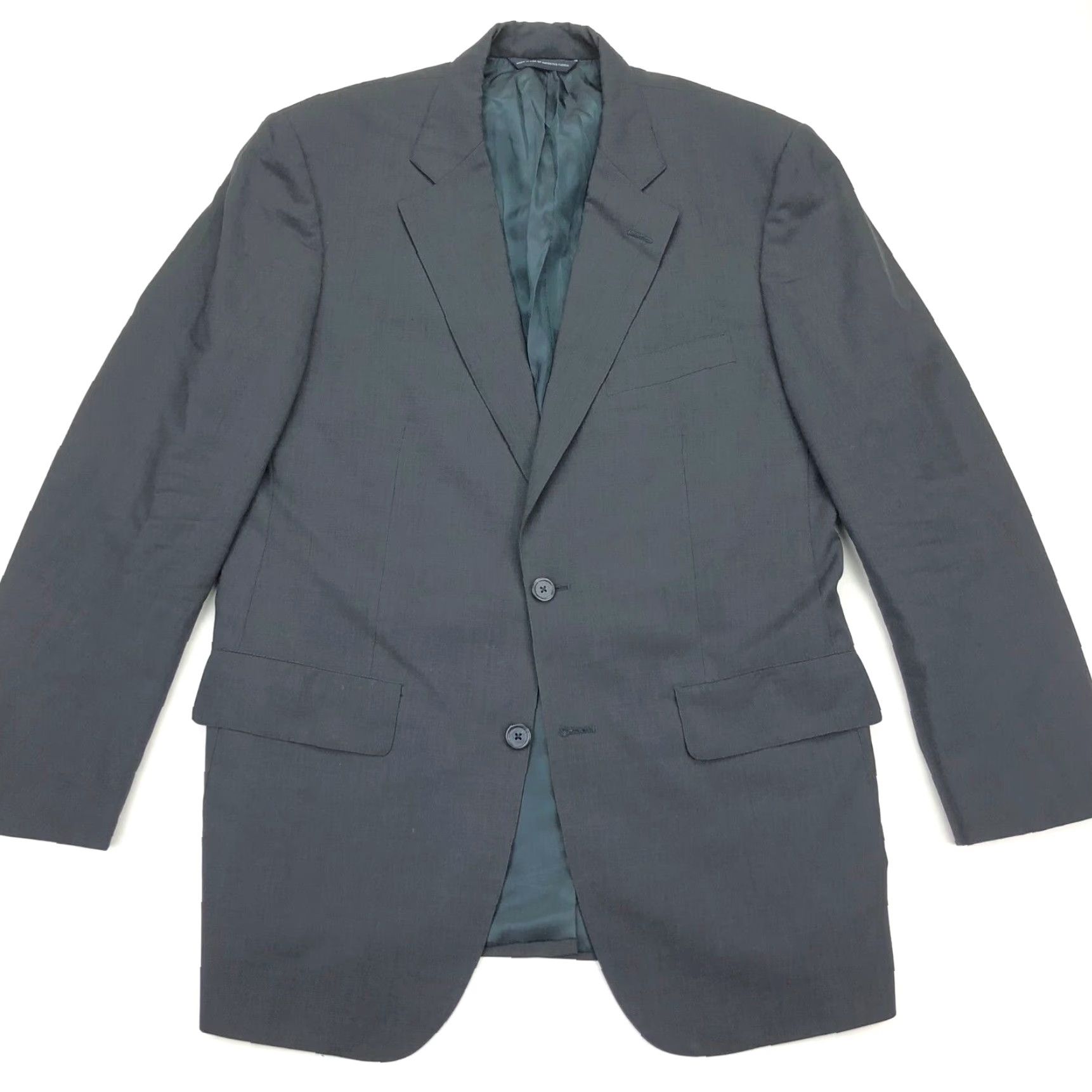 Brooks Brothers Brooks Brothers Men's Blazer 2-Button Gray Wool 40R Regular Size 40R - 2 Thumbnail