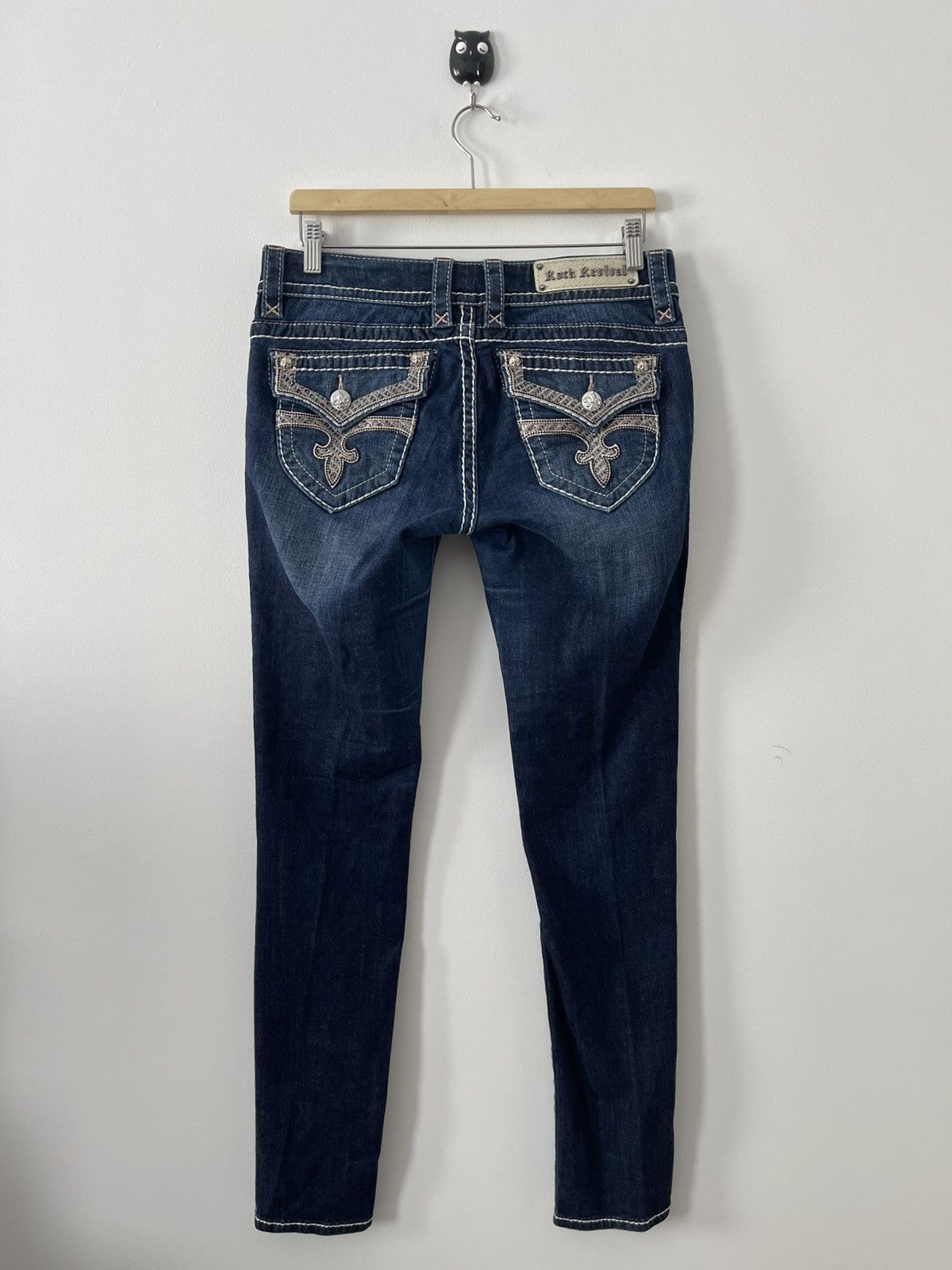 Rock Revival Rare ROCK REVIVAL Skinny Embellished Flap Pockets Size US 29 - 1 Thumbnail