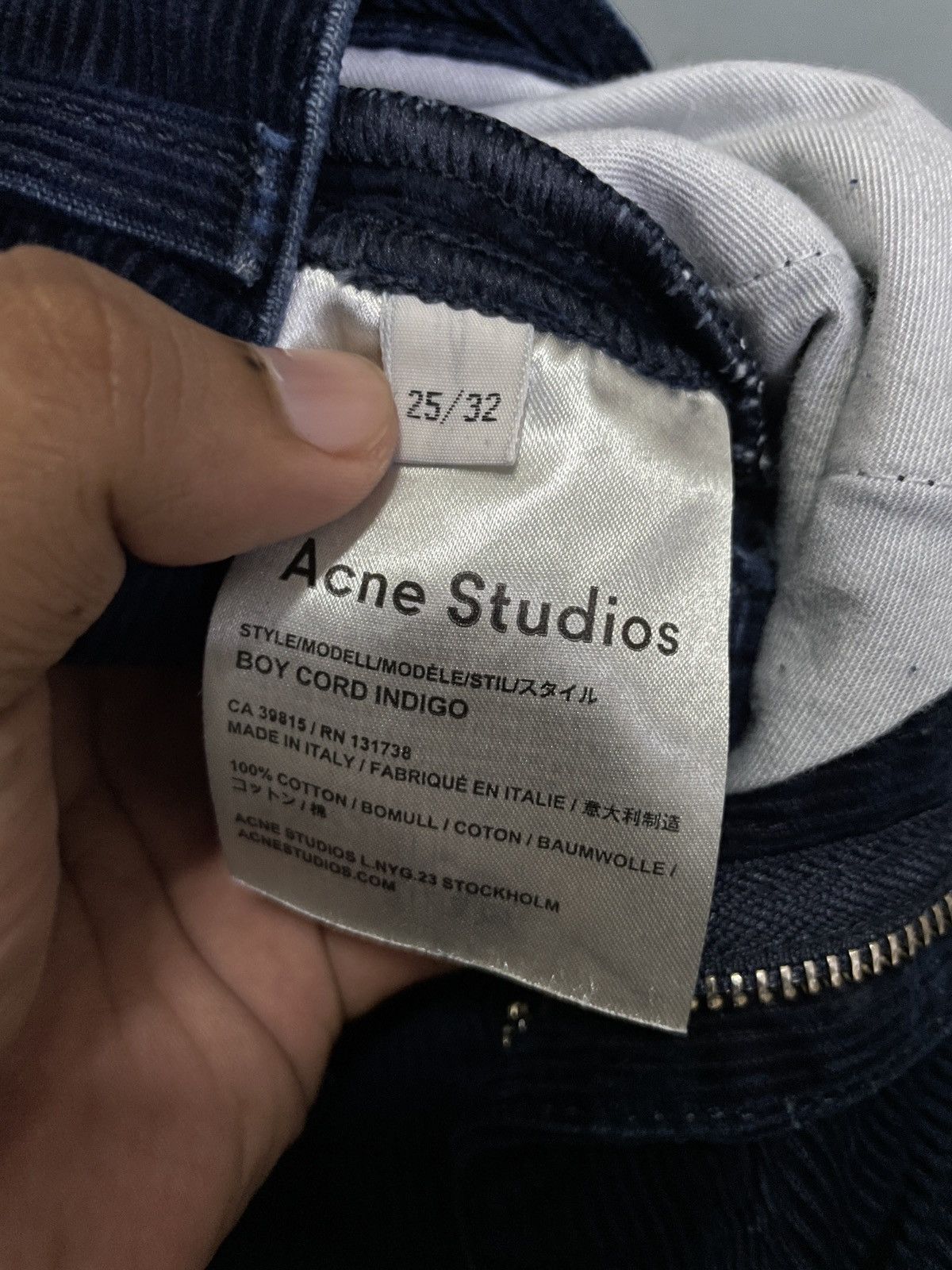 Acne Studios × Designer Acne Studios Boy Cord Indigo Corduroy Pants Size US 26 / EU 42 - 3 Thumbnail