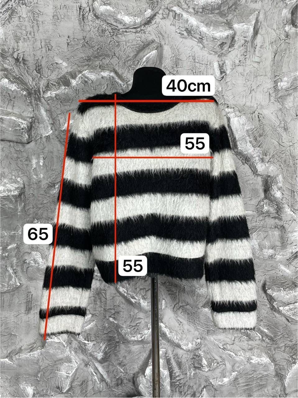 N21 N21 Striped Mohair Sweater RRP$500 Watanabe Yohji Marni Vibe Size US S / EU 44-46 / 1 - 16 Thumbnail