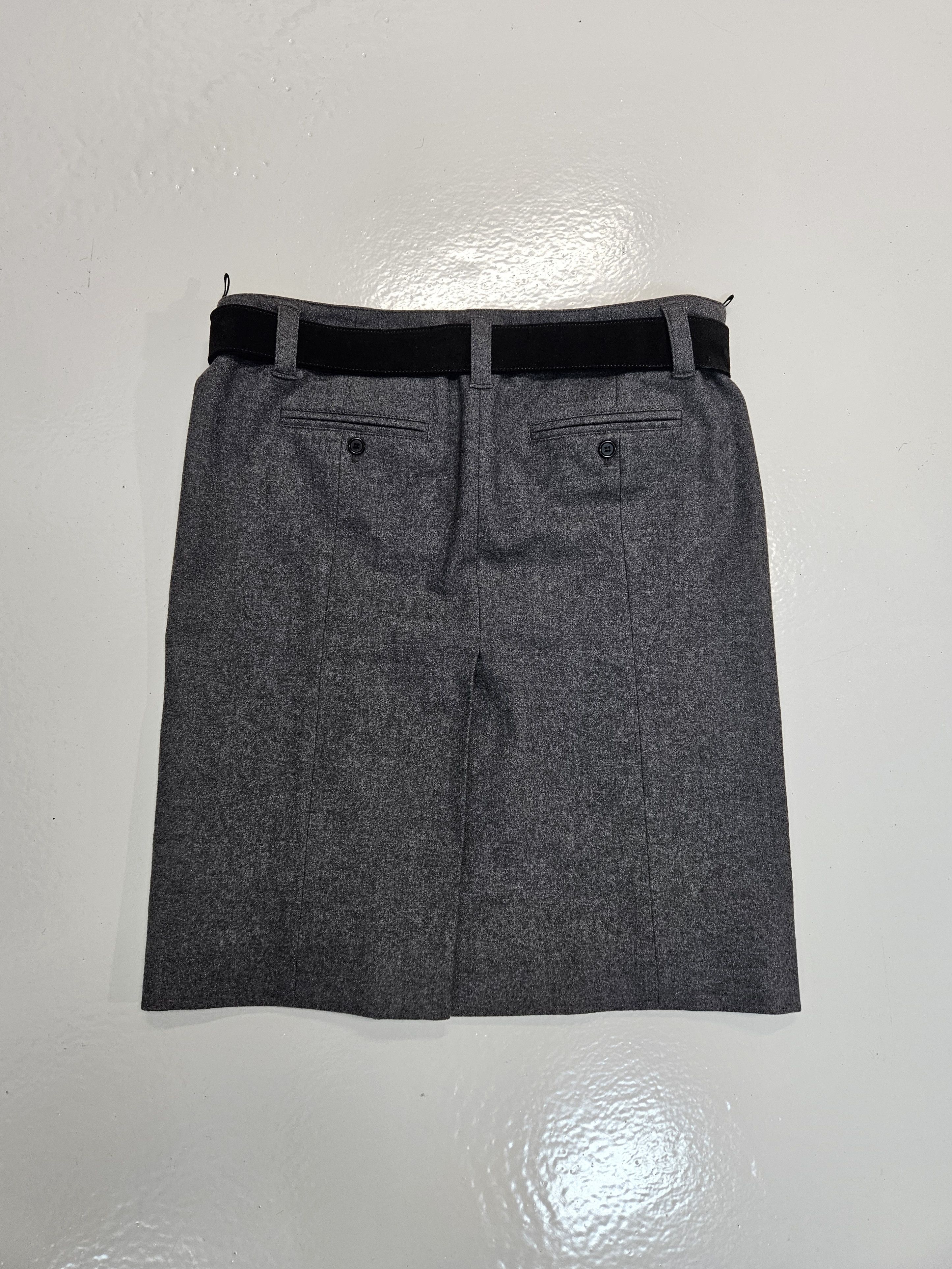 Prada Archive AW2006 Prada belted wool skirt Size 32" / US 10 / IT 46 - 2 Thumbnail