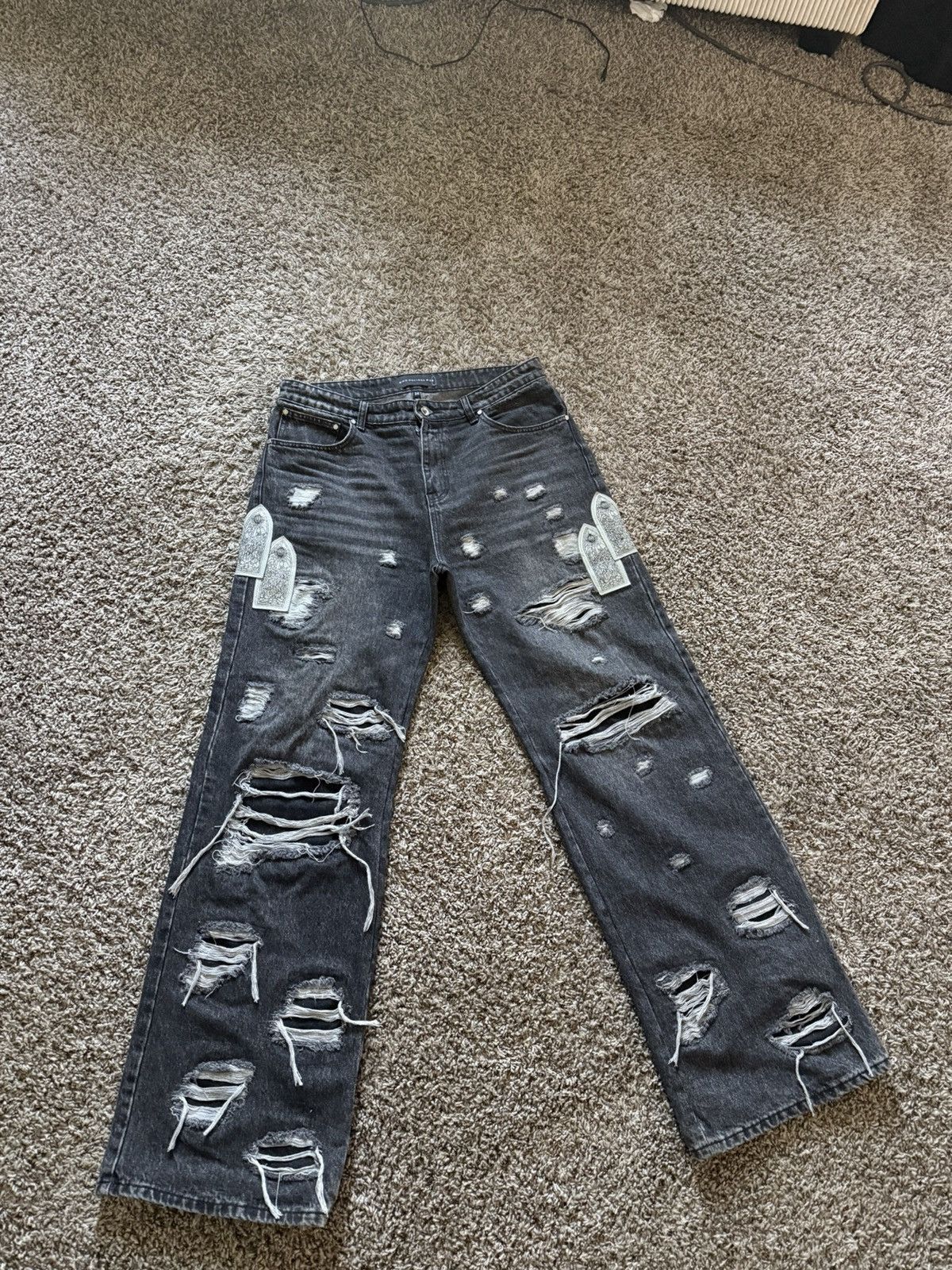 Who Decides War Who Decides War black washed jeans Size US 34 / EU 50 - 1 Thumbnail