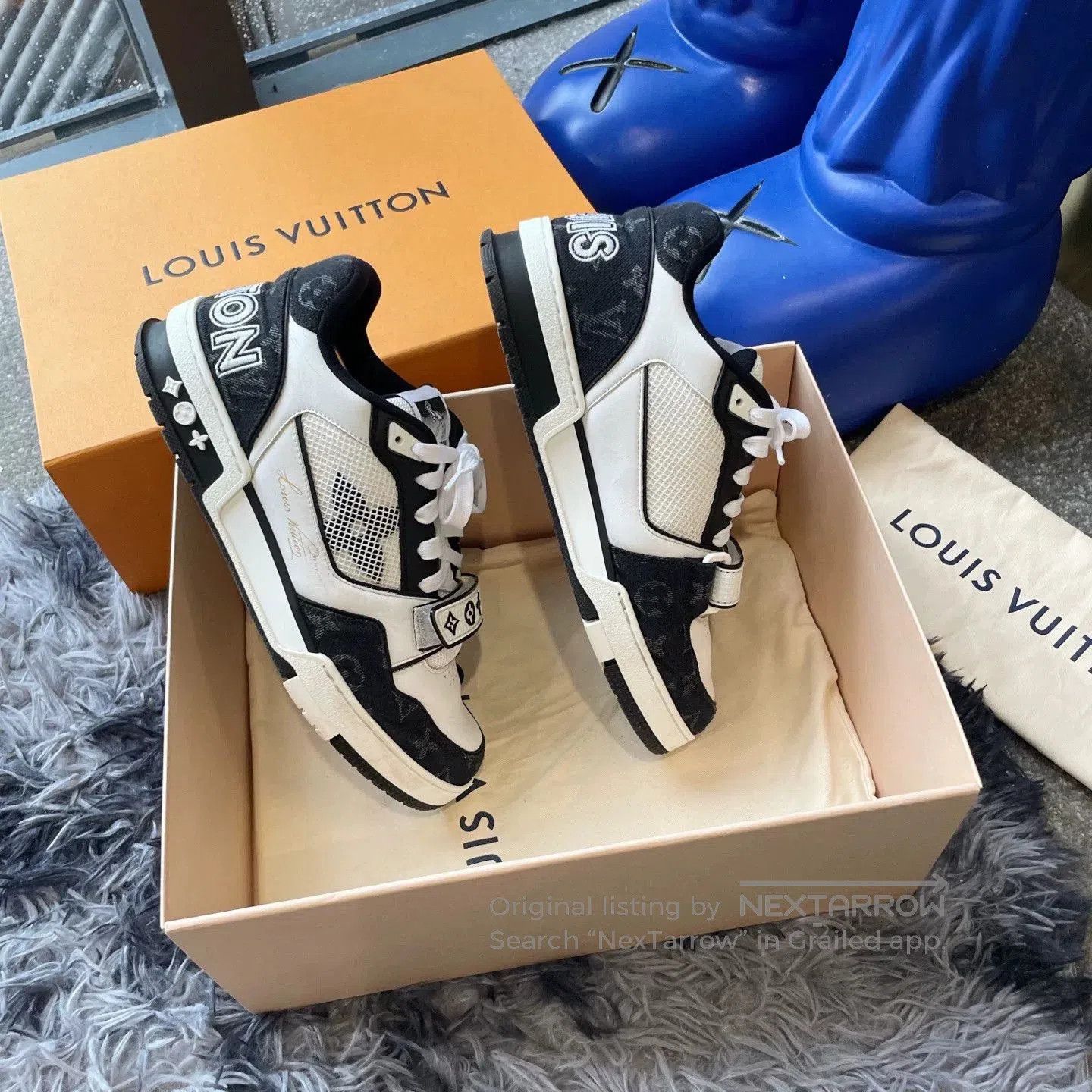 Louis Vuitton LV Trainer Black White Sneakers. Size US 9.5 / EU 42-43 - 3 Thumbnail