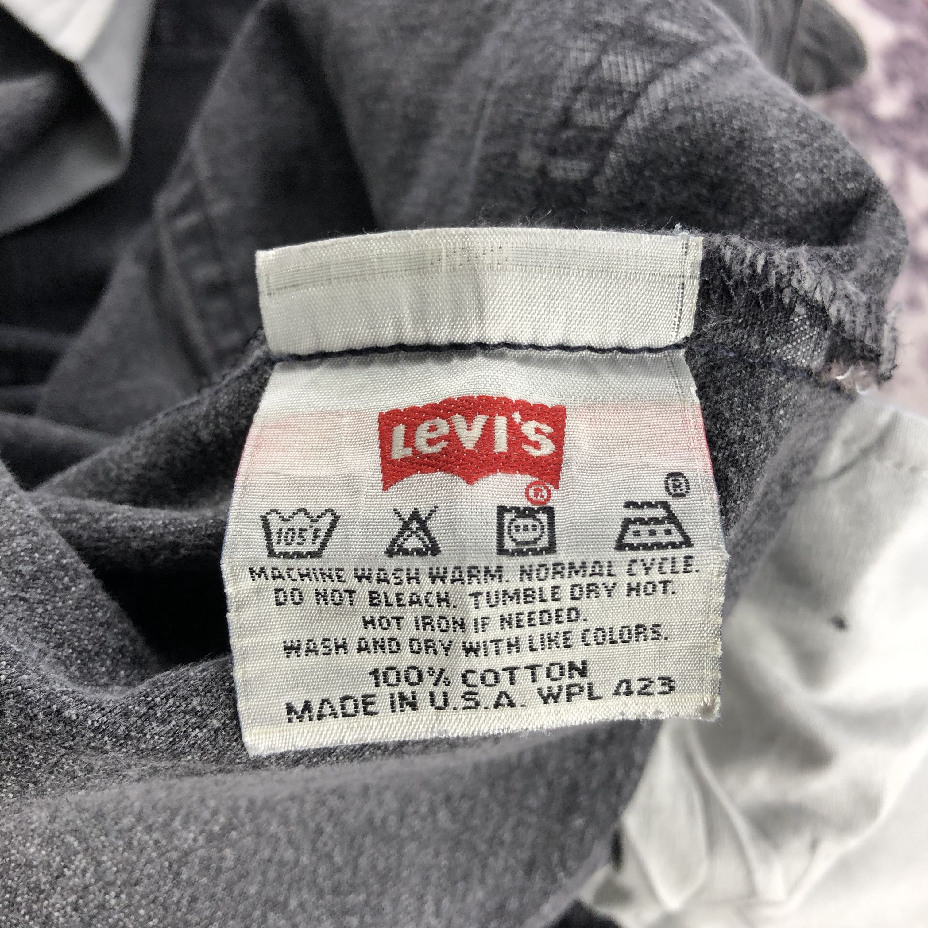 Levi's Vintage 90s Faded Black Levis 501 Jeans-JM3037 Size US 39 - 12 Thumbnail