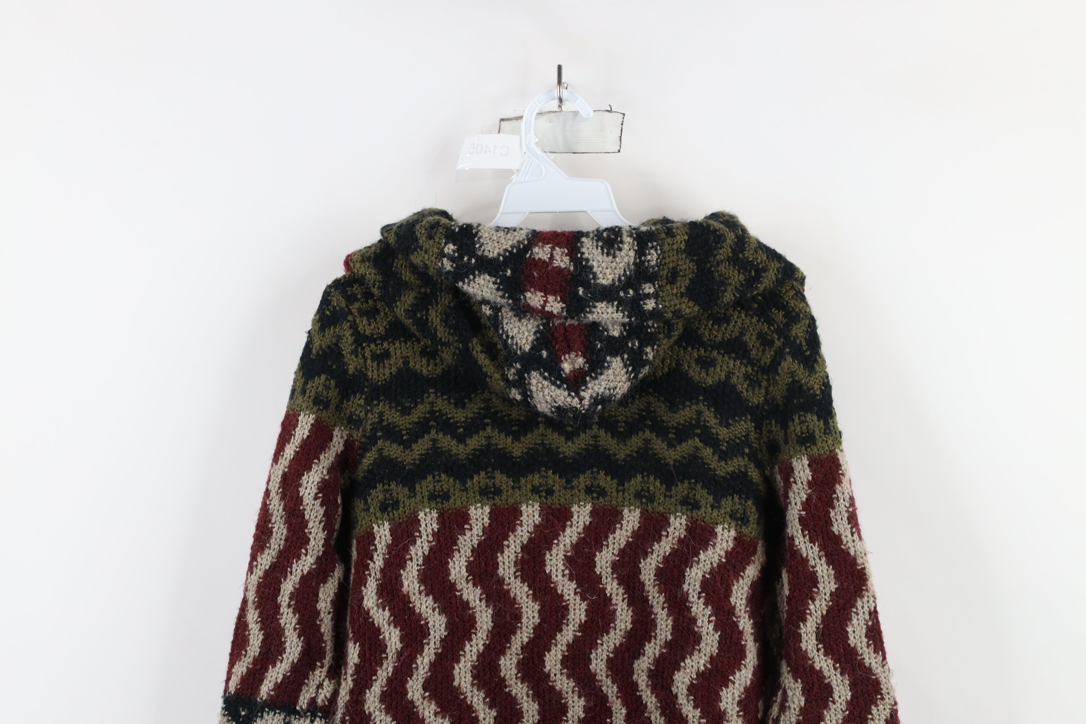 Abercrombie & Fitch × Vintage Vintage Y2K Abercrombie & Fitch Wool Knit Hooded Sweater Size S / US 4 / IT 40 - 12 Thumbnail