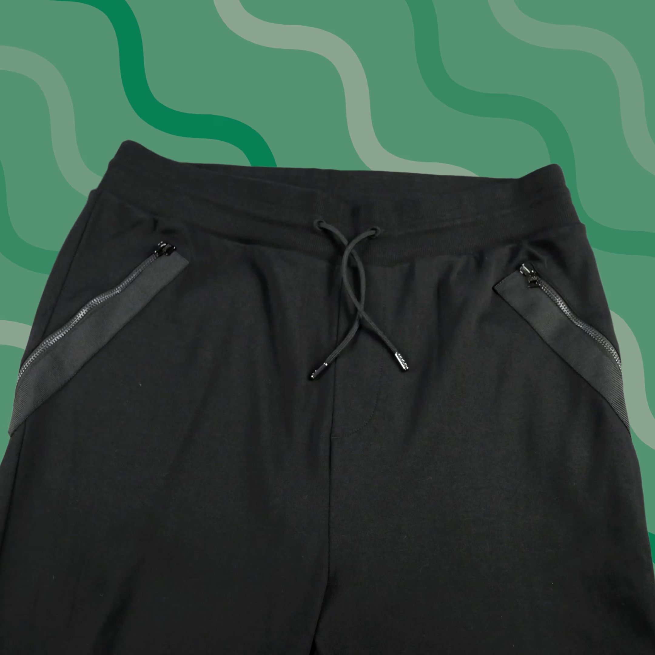 Hugo Boss HUGO BOSS Joggers Sweatpants Mens XL Black Zip Pockets Drawstring Cuffed Pants Size US 36 / EU 52 - 1 Thumbnail