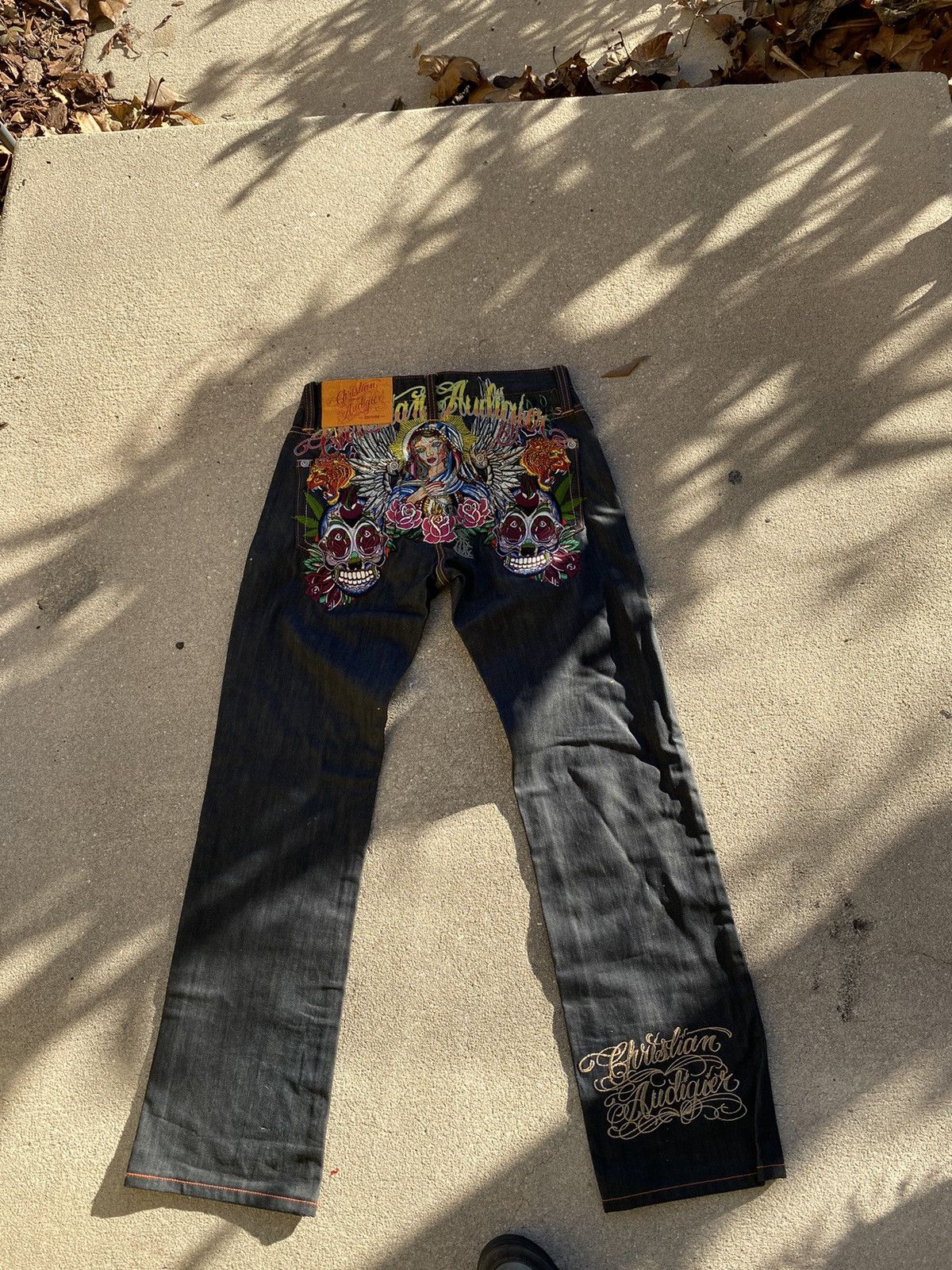 Christian Audigier Rare Christian Audigier Virgin Mary Jeans 34 Size US 34 / EU 50 - 8 Thumbnail