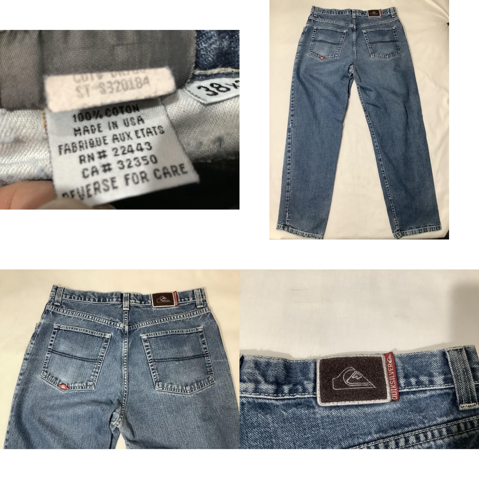 Quiksilver VINTAGE Quiksilver Basic Cut Jeans Mens 38x34 Blue Denim USA Straight 90s Y2K 5-Pocket Relaxed Fit Mens Jeans Size US 38 / EU 54 - 8 Thumbnail