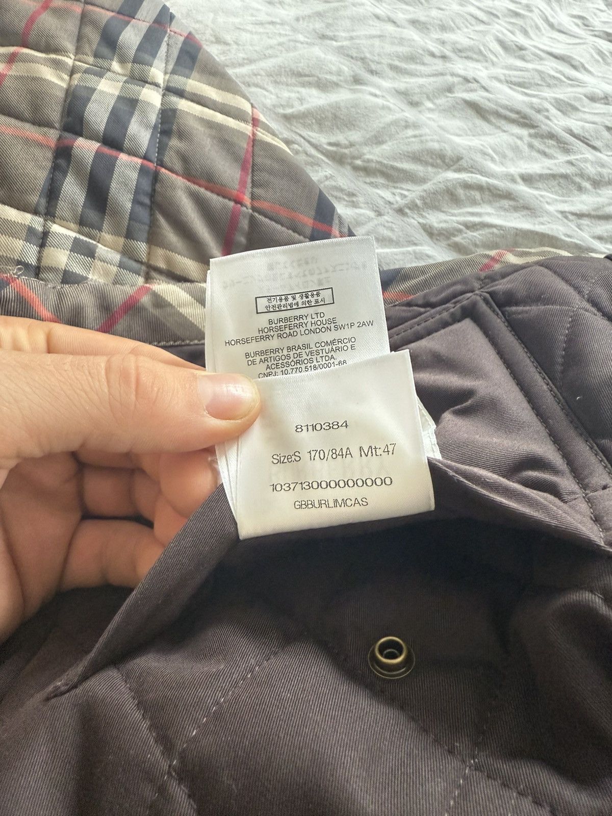 Burberry Burberry Cropped Check Quilted Cotton Jacket Size S / US 4 / IT 40 - 7 Thumbnail