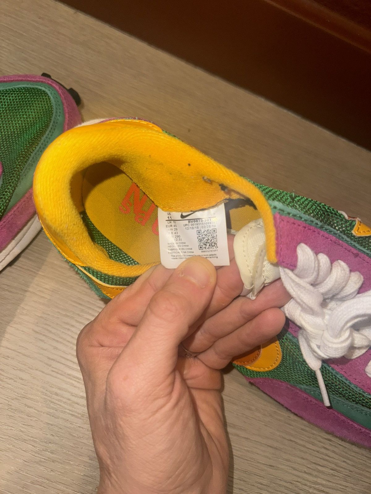 Nike Nike LD Waffle Sacai Pine green Size US 11 / EU 44 - 3 Thumbnail