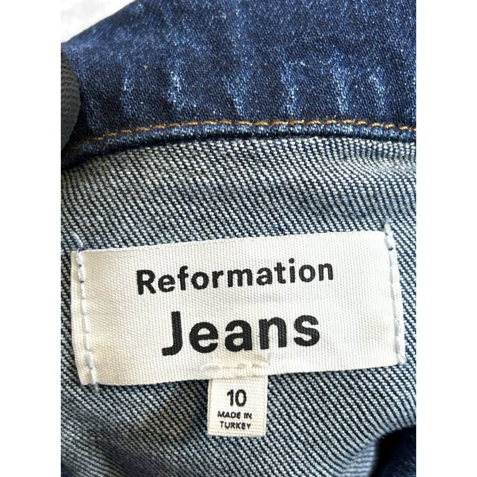 Reformation VINTAGE Reformation Blue Denim Dress Women's Size 10 Casual A-Line Blouson Size L / US 10 / IT 46 - 3 Thumbnail