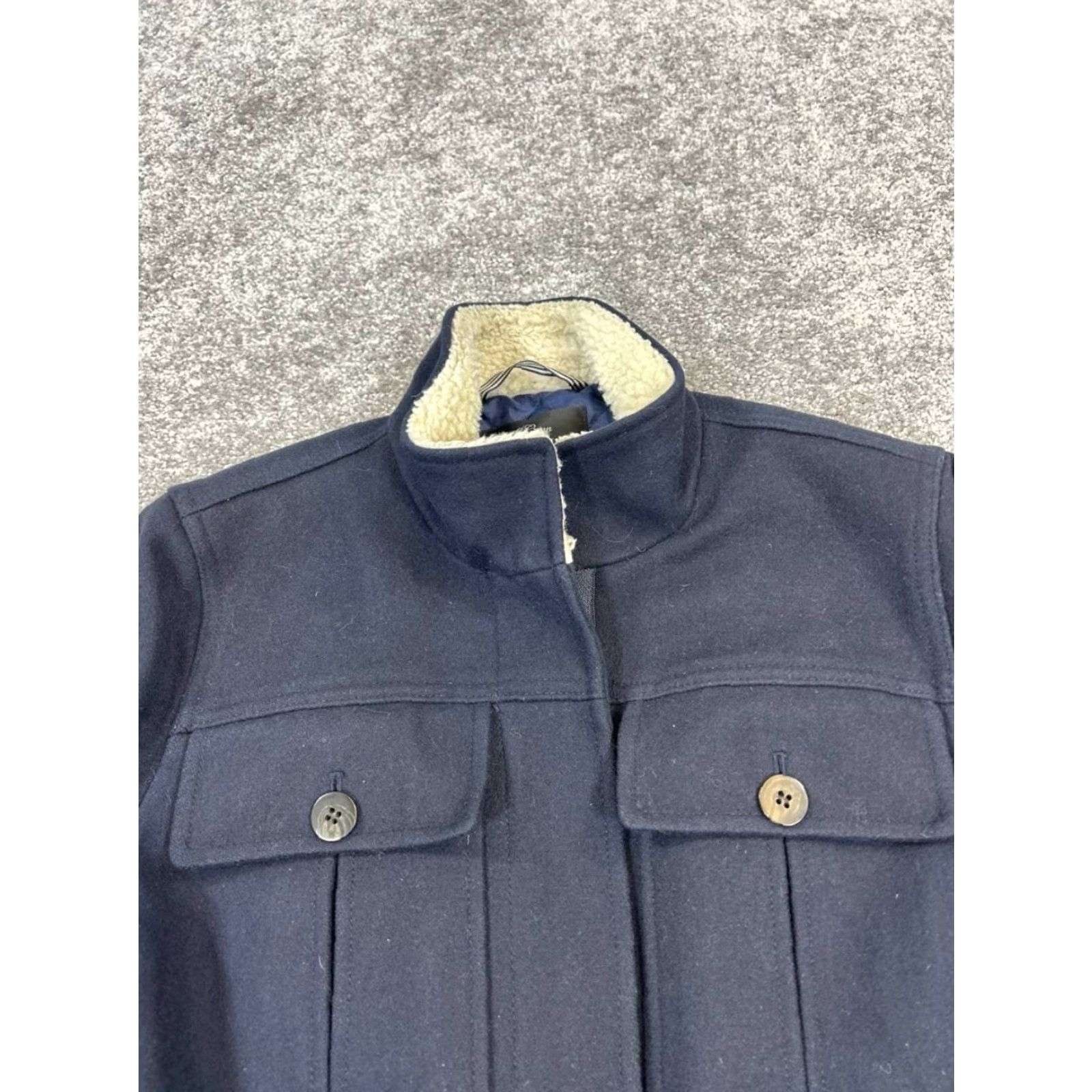 J.Crew VINTAGE J.CREW Women's Jacket Small Blue Wool Casual Fall Winter Spring Regular Fit Size S / US 4 / IT 40 - 2 Thumbnail