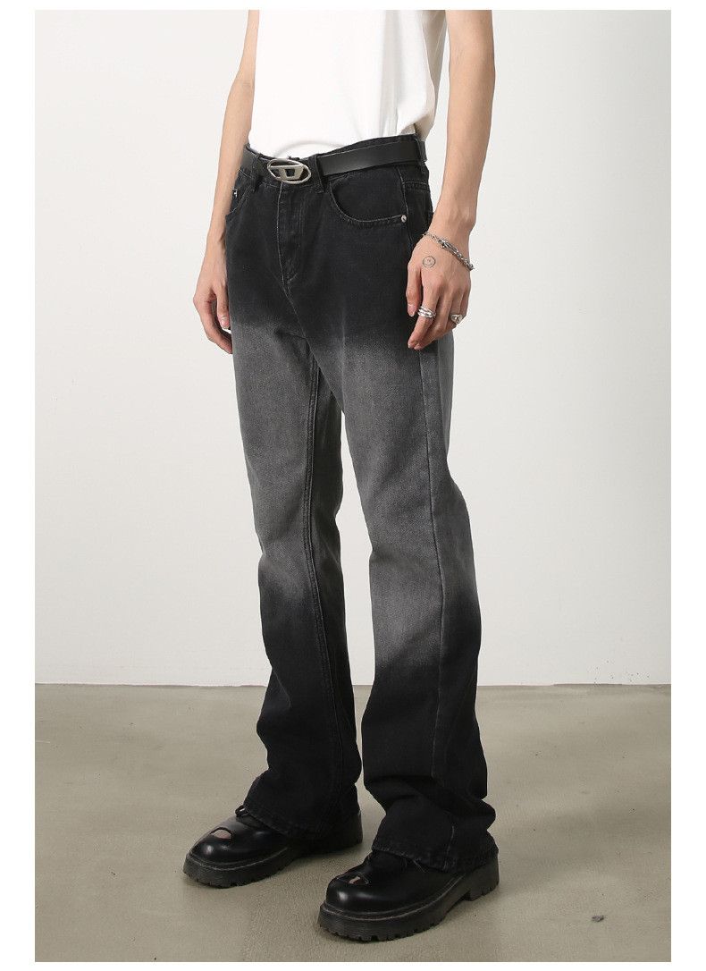 Japanese Brand × Jean Black Gradient Loose Straight Flare Jeans Size US 32 / EU 48 - 2 Thumbnail