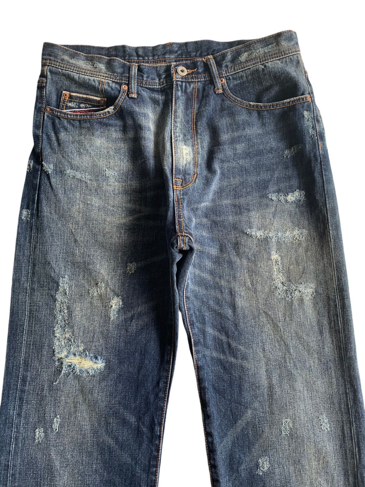 Japanese Brand × Kapital Santeria Eyedy Rare Selvedge Distressed Denim Size US 33 - 7 Thumbnail