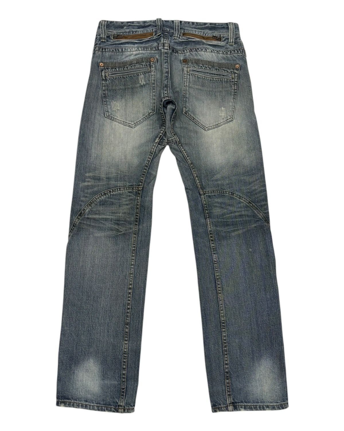 If Six Was Nine 🔥SOUL OF FREEDOM ZIPPER BIKER DENIM JEANS Size US 33 - 8 Thumbnail